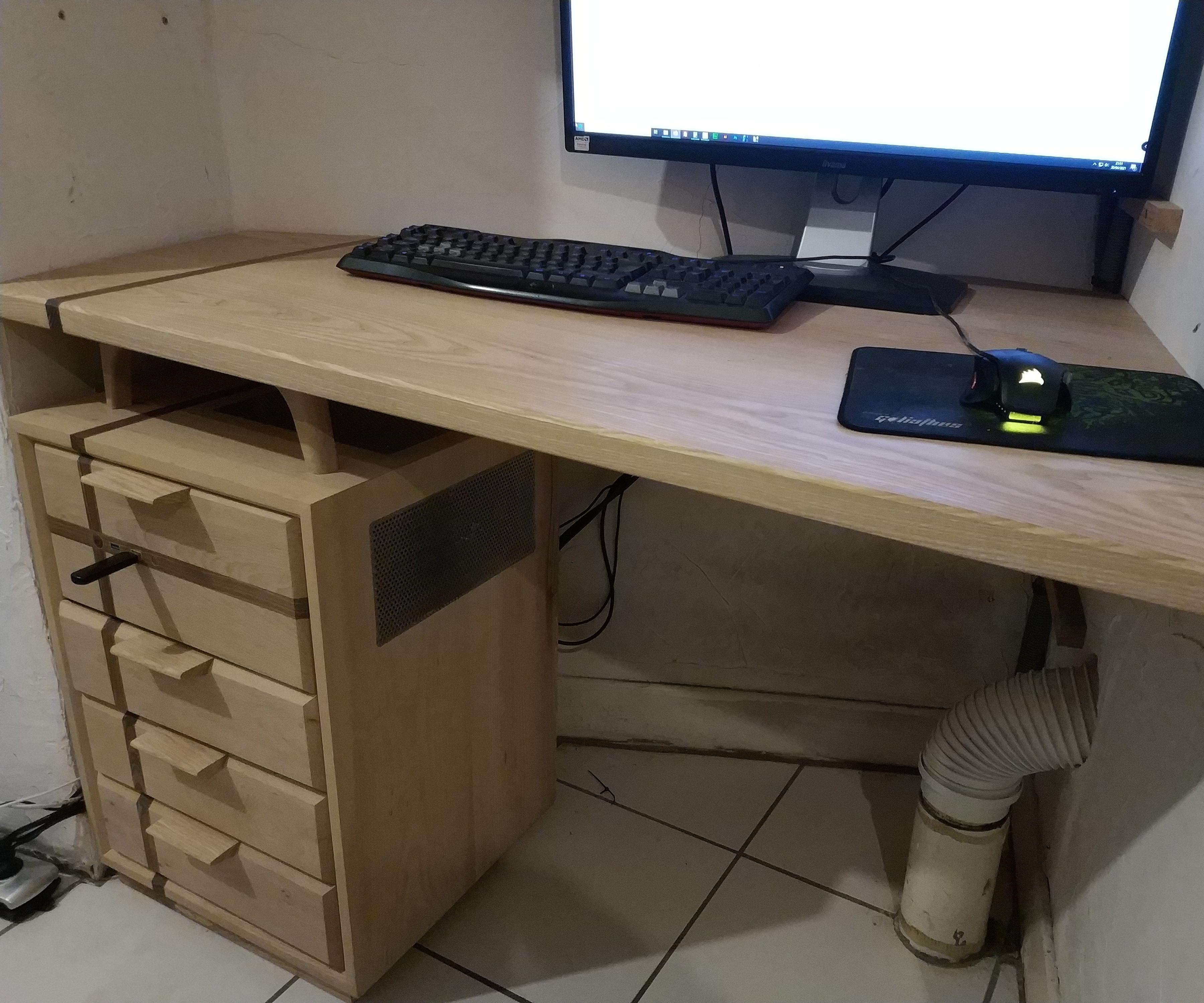 Ash and Walnut Desk PC