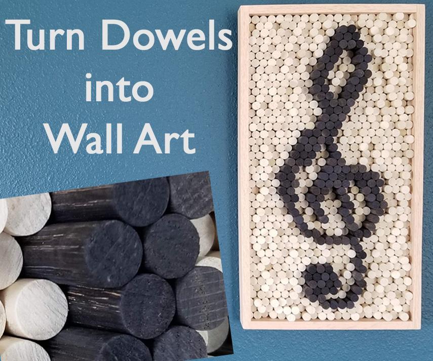 Wooden Dowel Pixel Art