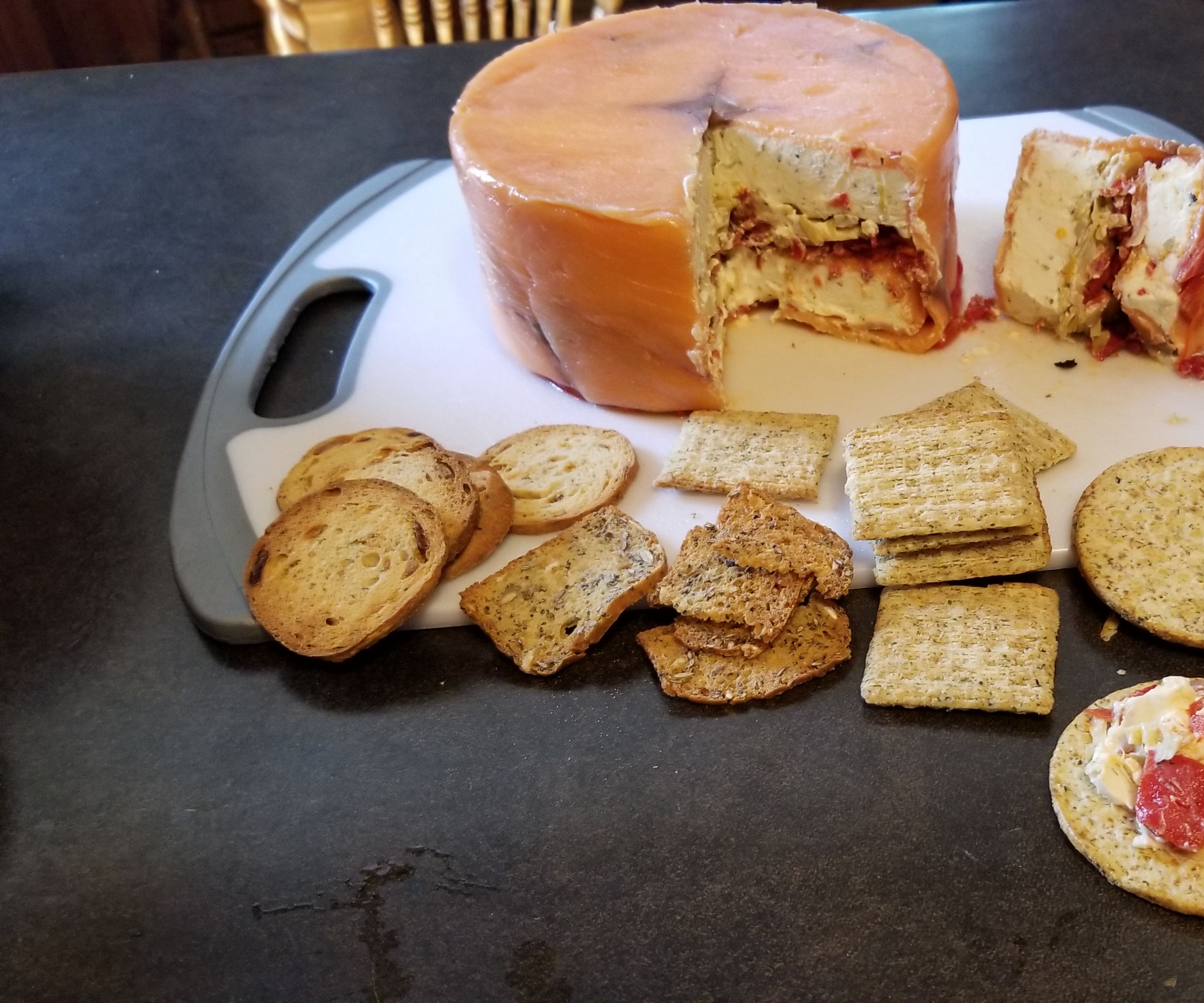 Chilled Savory Smoked Salmon and Cheese Terrine