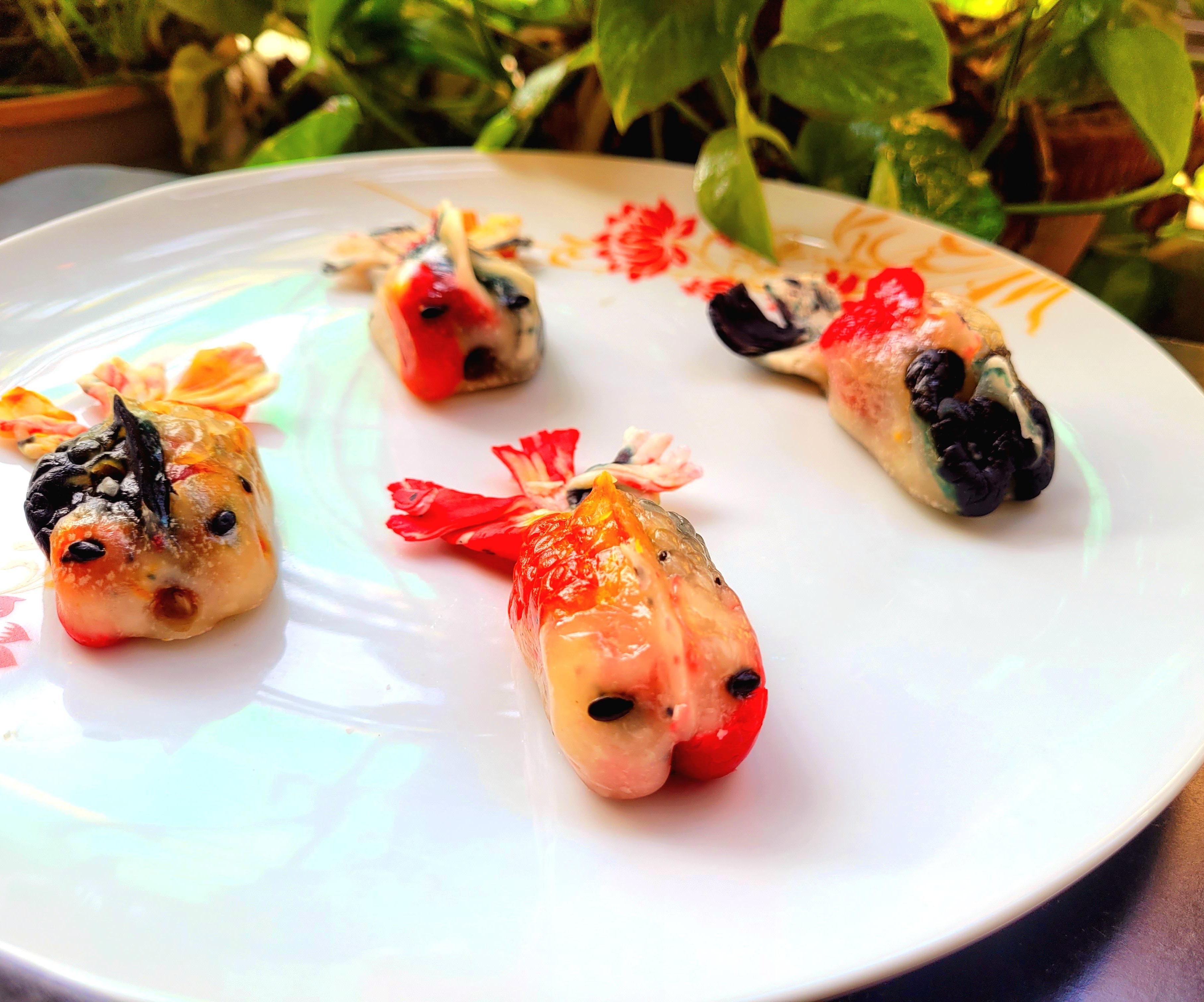 Rice Koi Goldfish With Multigrain Pudding Filling