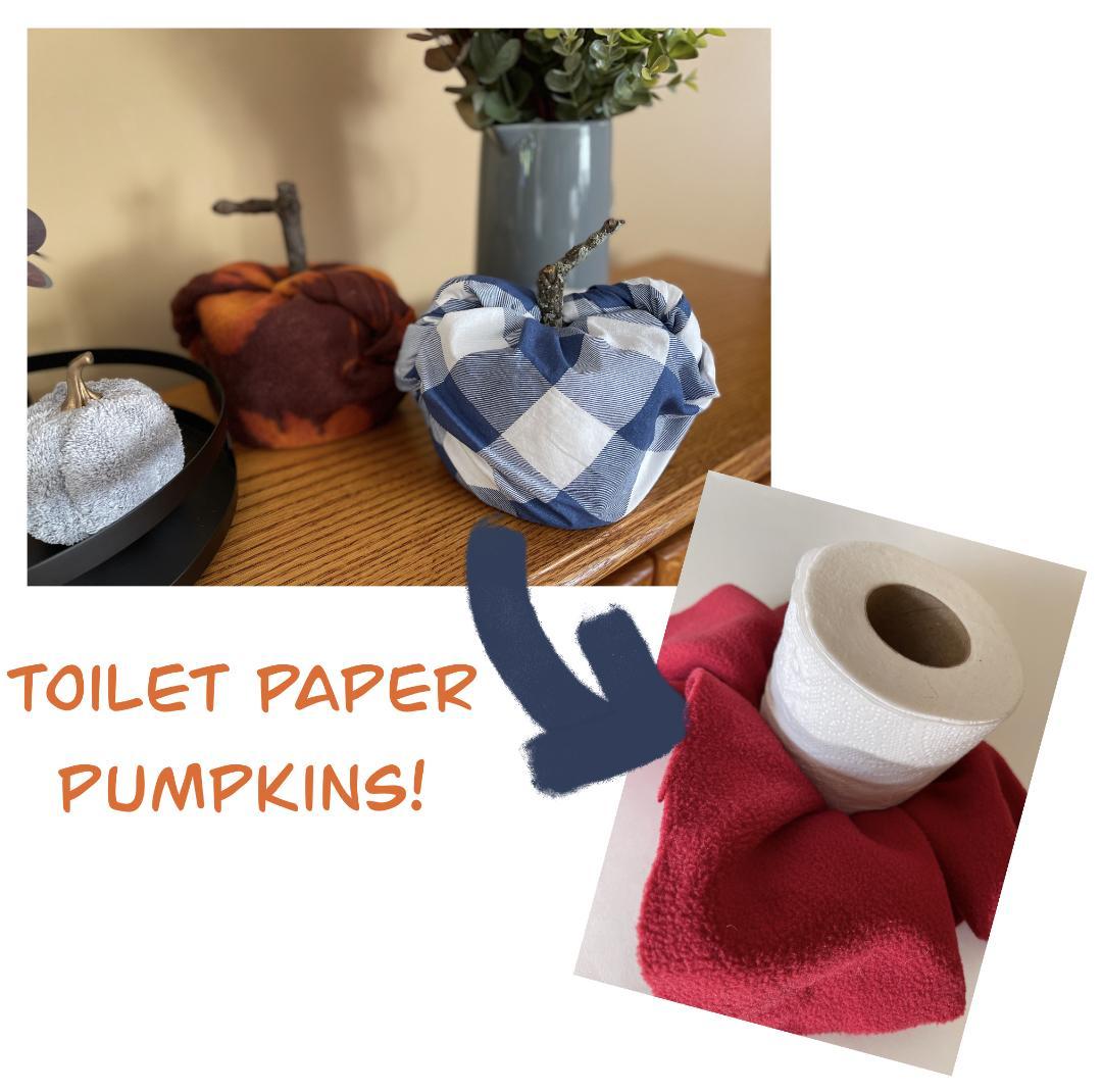 Toilet Paper Pumpkins!