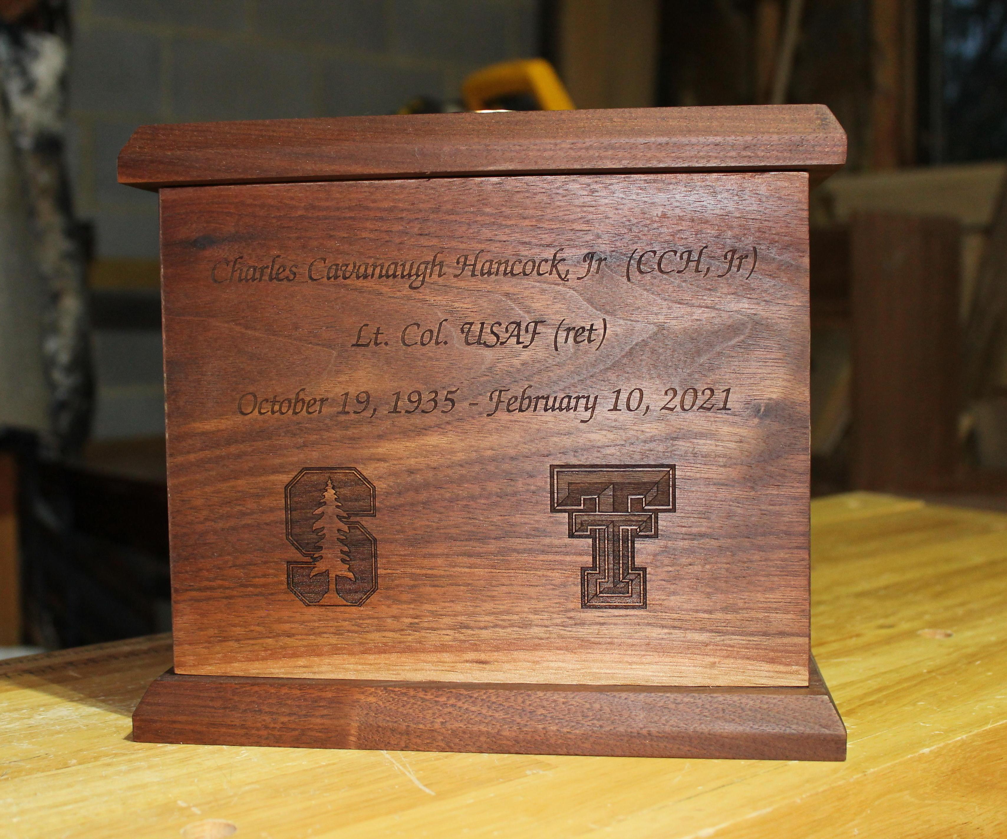 Making My Grandfathers Wooden Urn