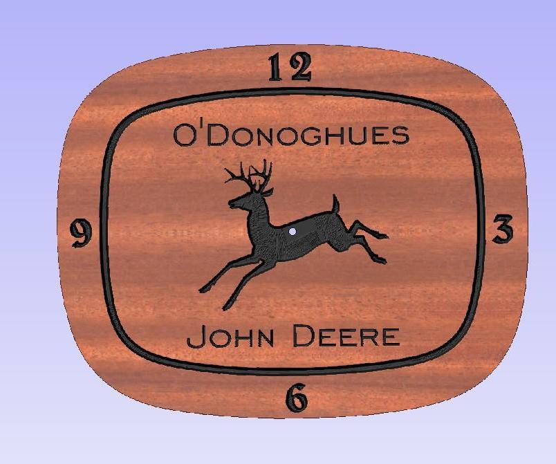 The John Deere Carved Clock With Aspire 9.5