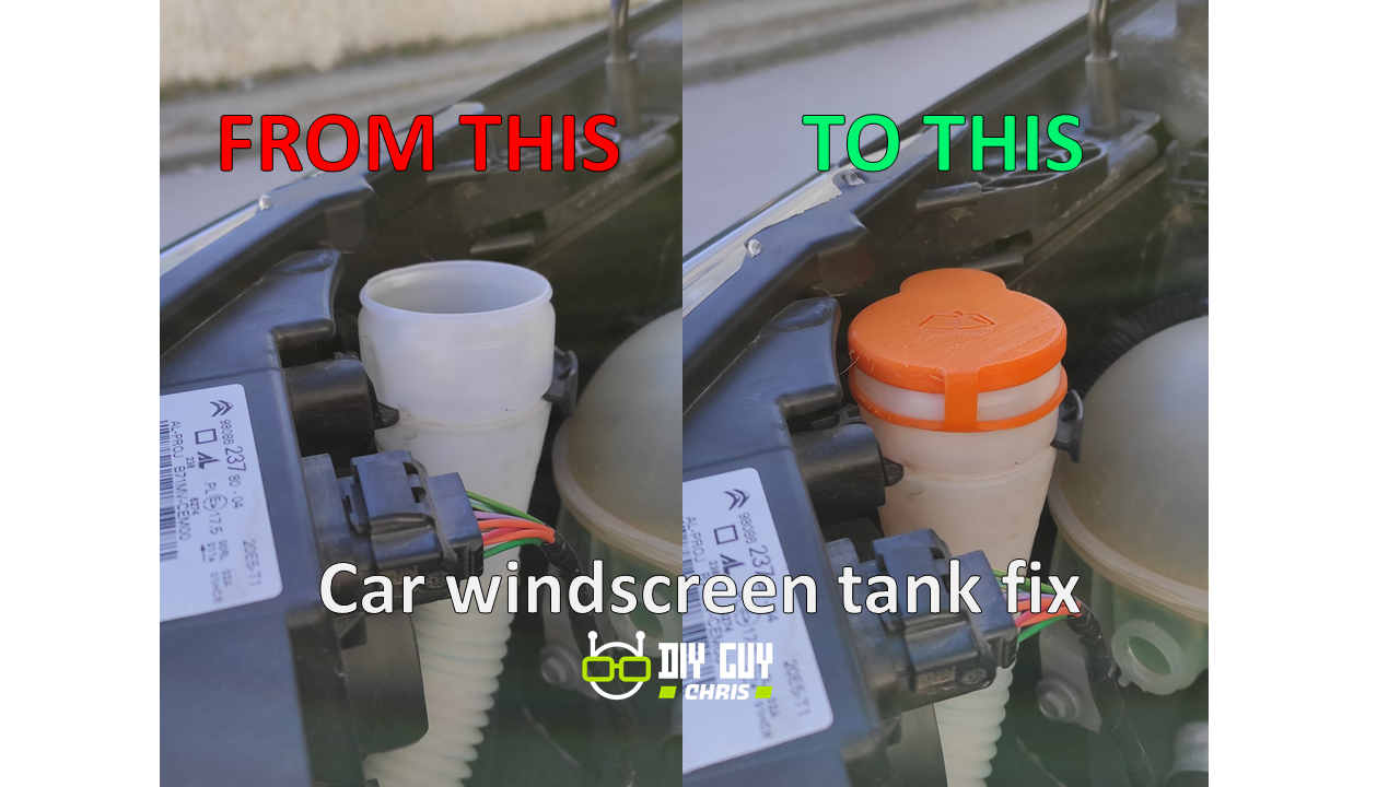 DIY Car Windscreen Water Tank Cap