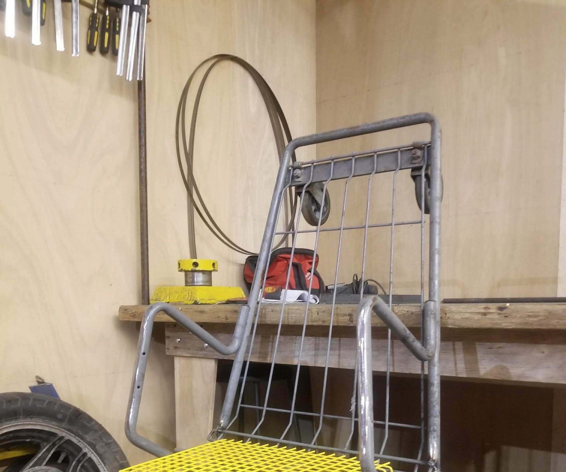 Shopping Cart Chair With Magazine Holder 