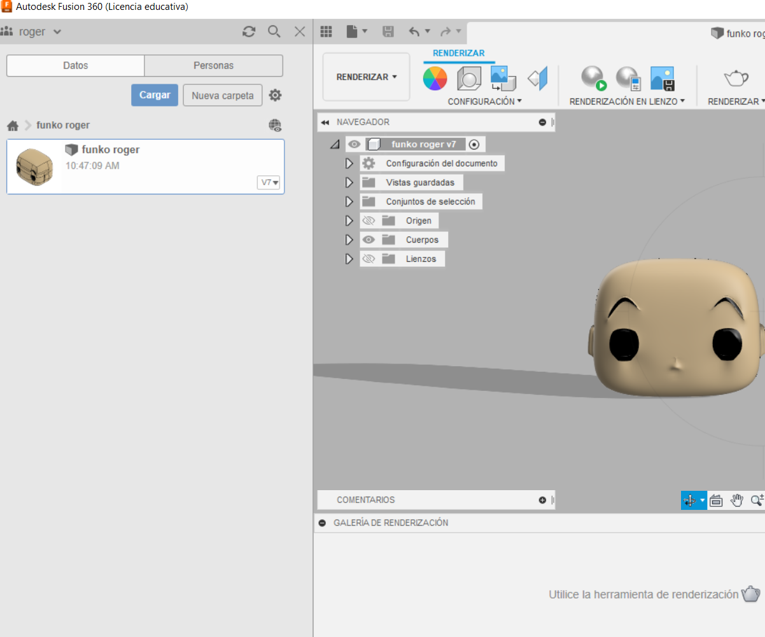 FUSION 360 FUNKO CABEZA Y ULTIMAKER CURA