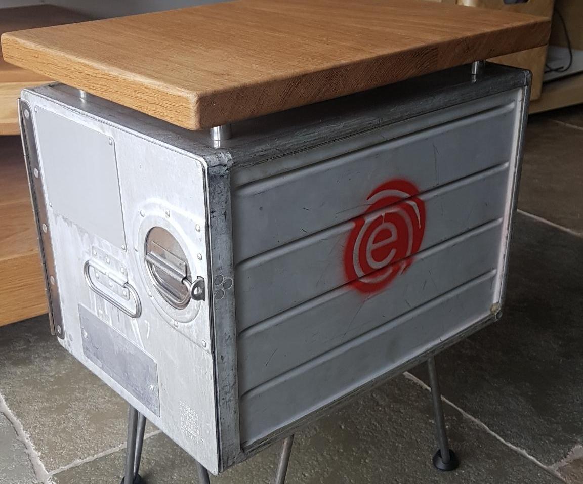 Upcycled Bedside Table Atlas Box