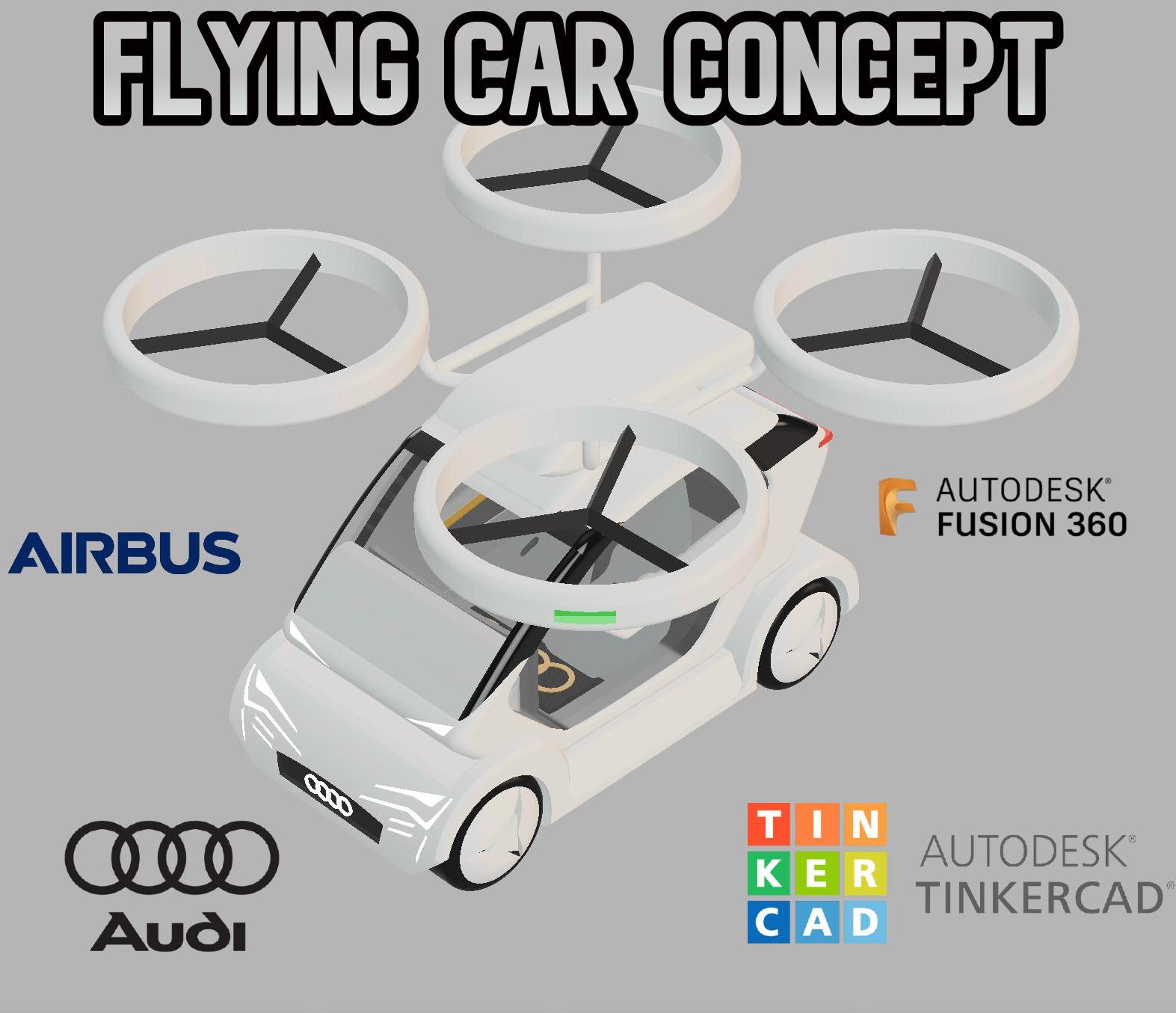 Creating a Flying Car Using 3D Designing! (TinkerCad and Fusion 360)