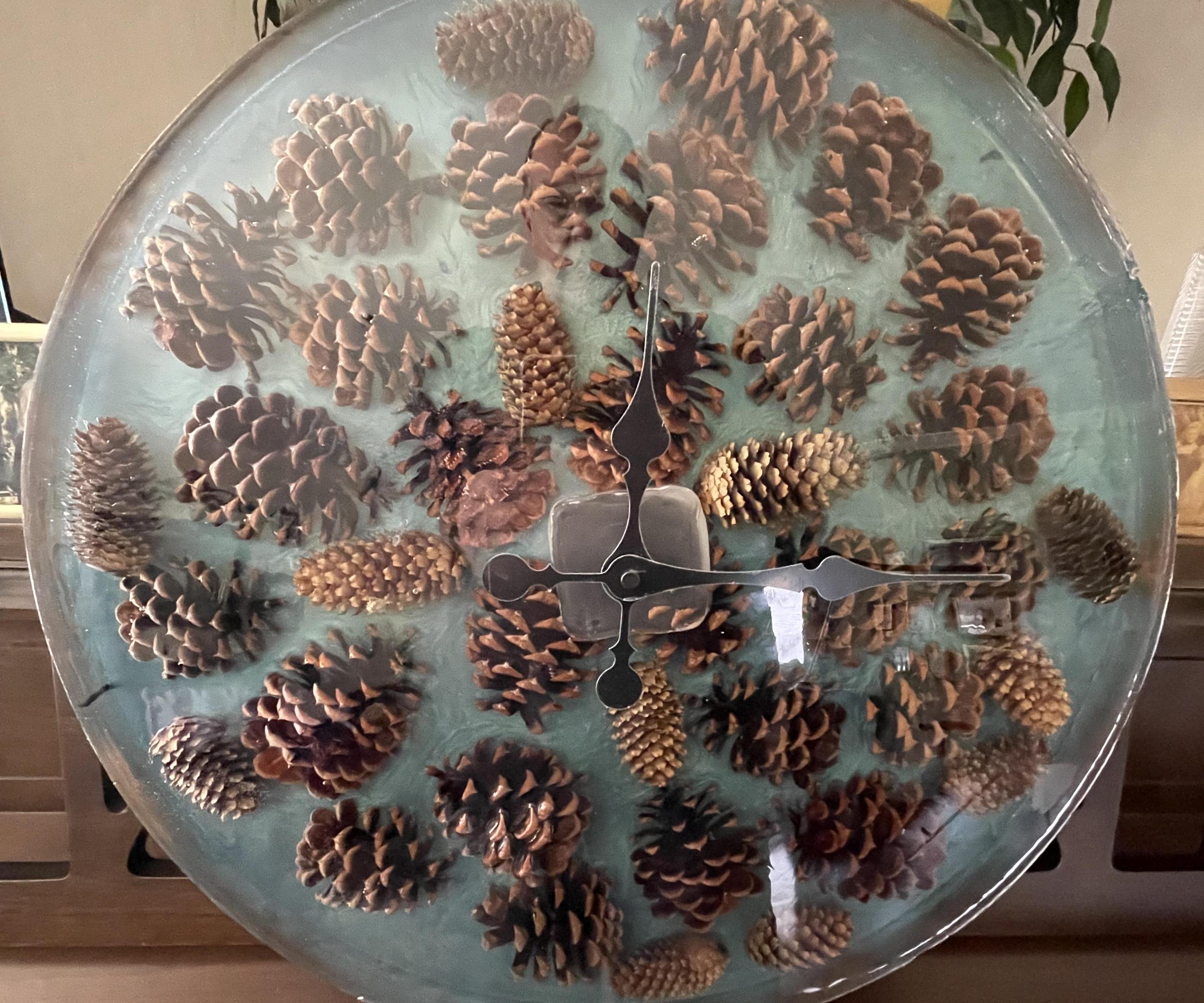 Wood & Epoxy Wall Clock