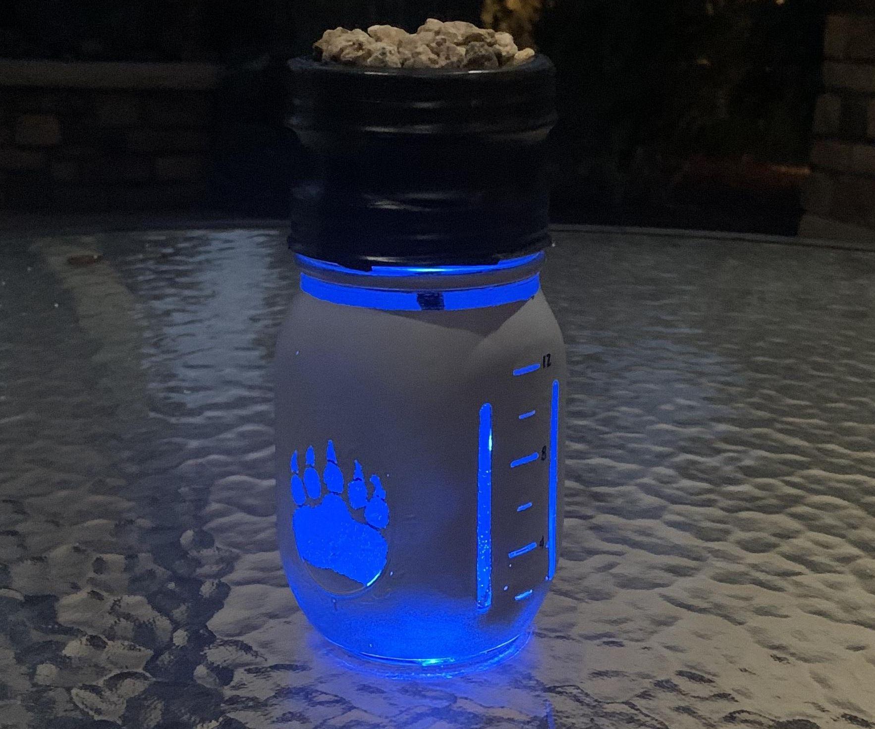 DIY LED Light Up Mason Jar Center Piece