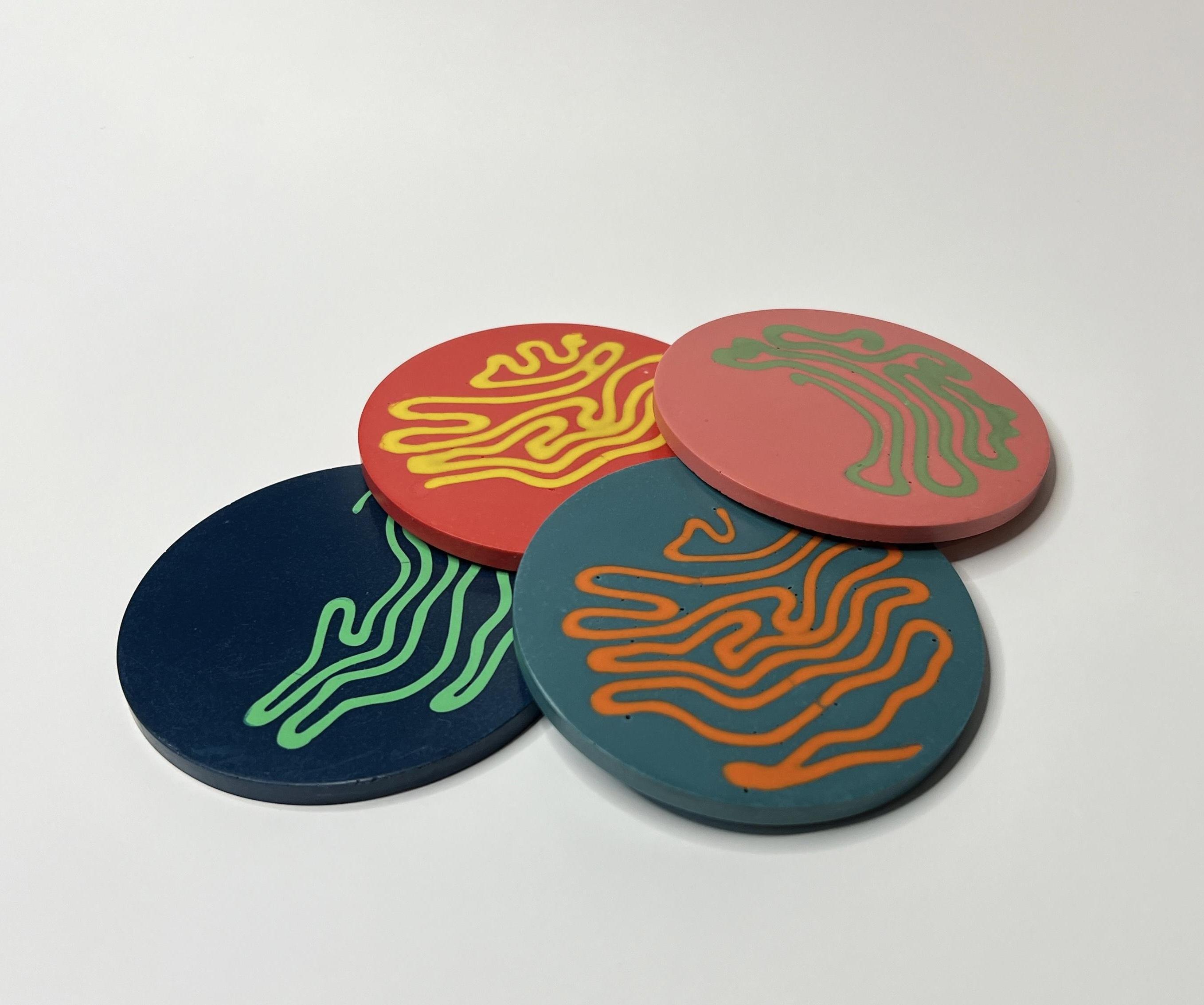Jesmonite Coasters Made With Robotic Arm