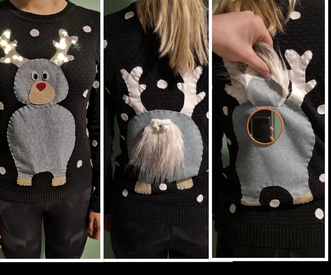'Look Inside the Reindeer' Sweater