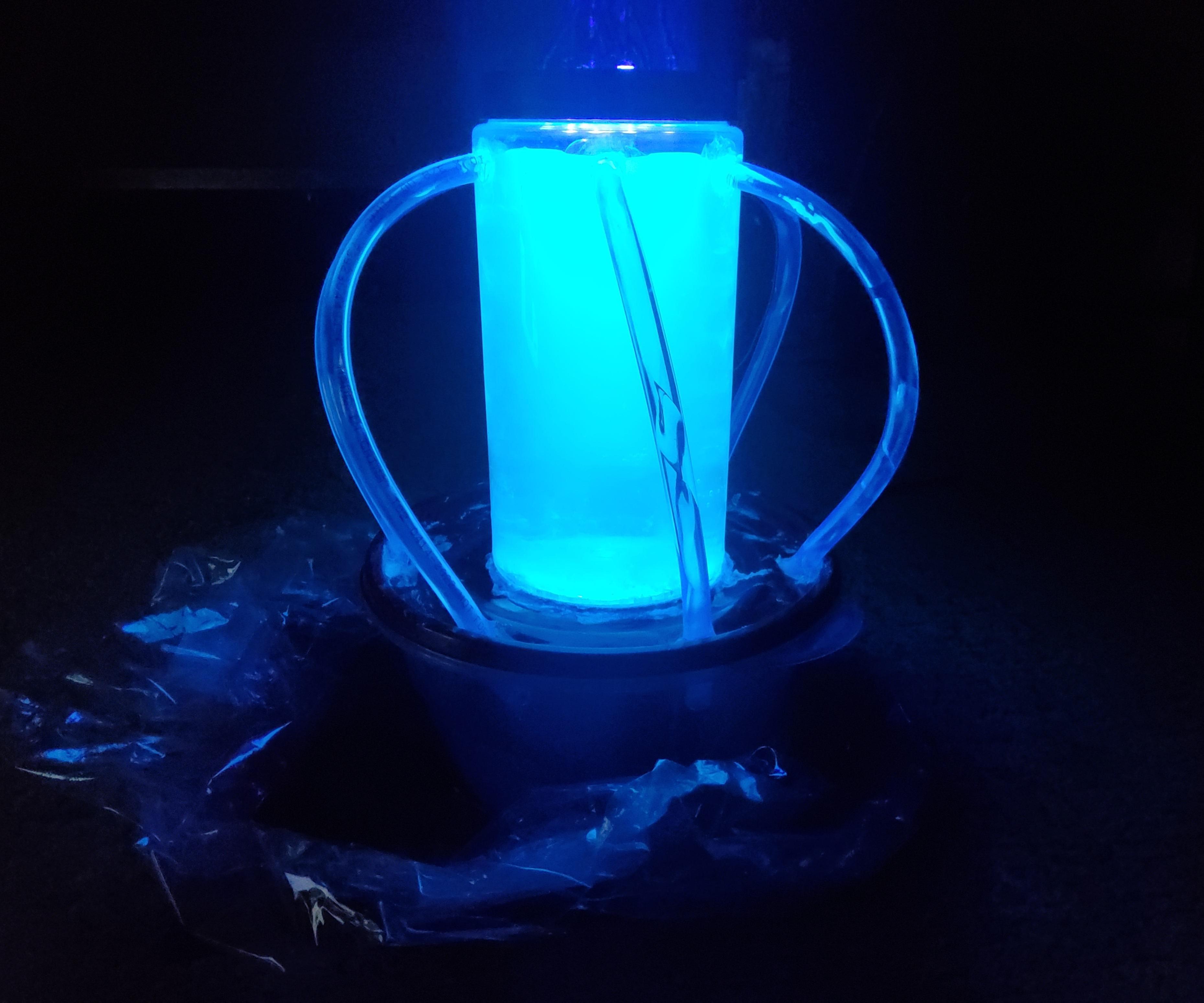 Steampunk Glowing Fountain Energy Source