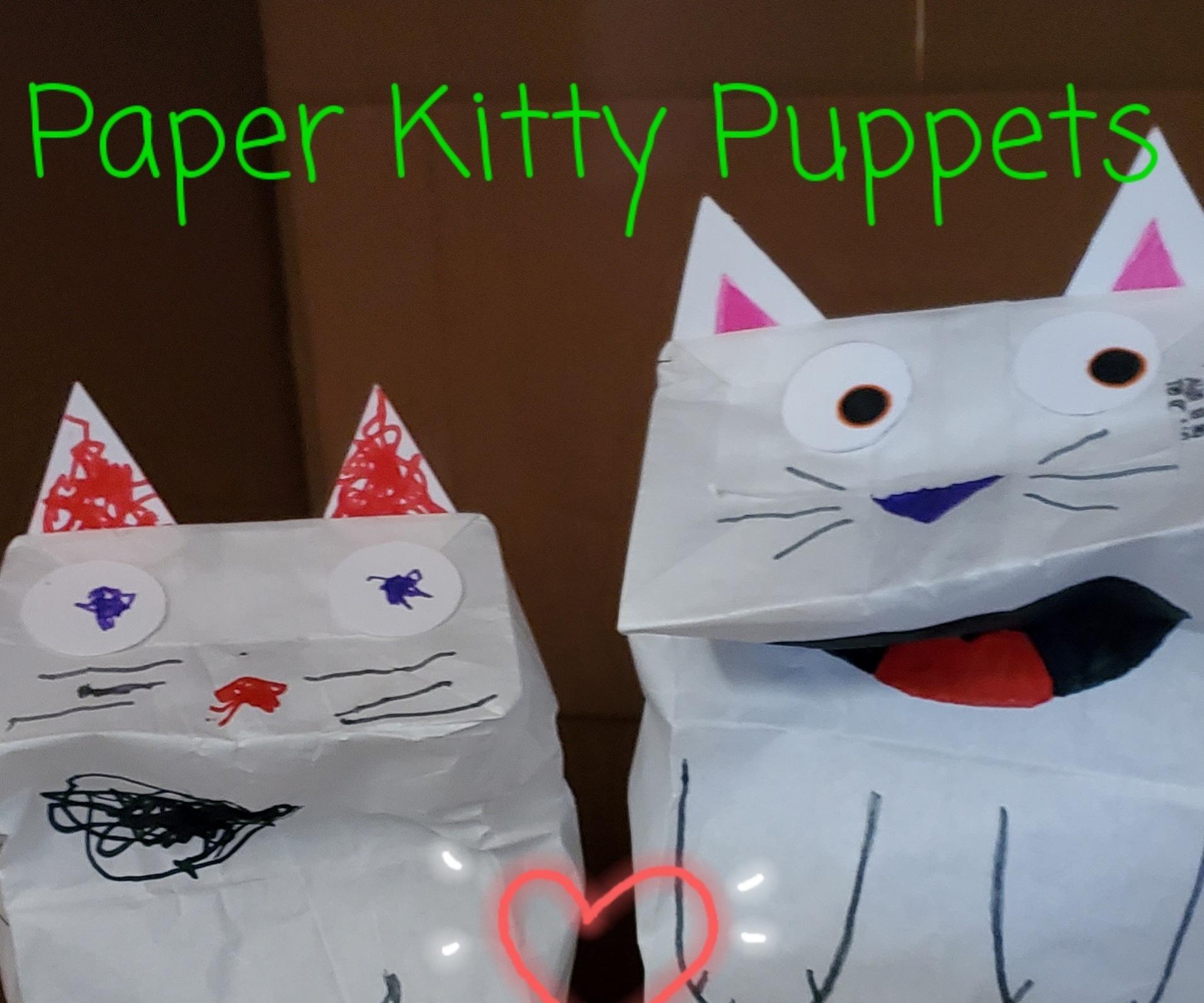 Paper Kitty Puppet