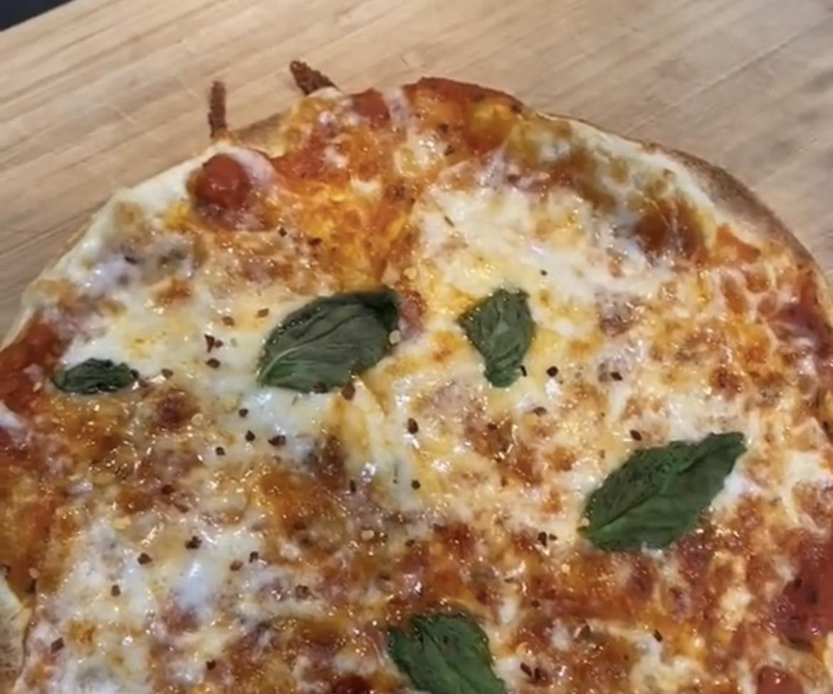 Making a Flour Tortilla Pizza