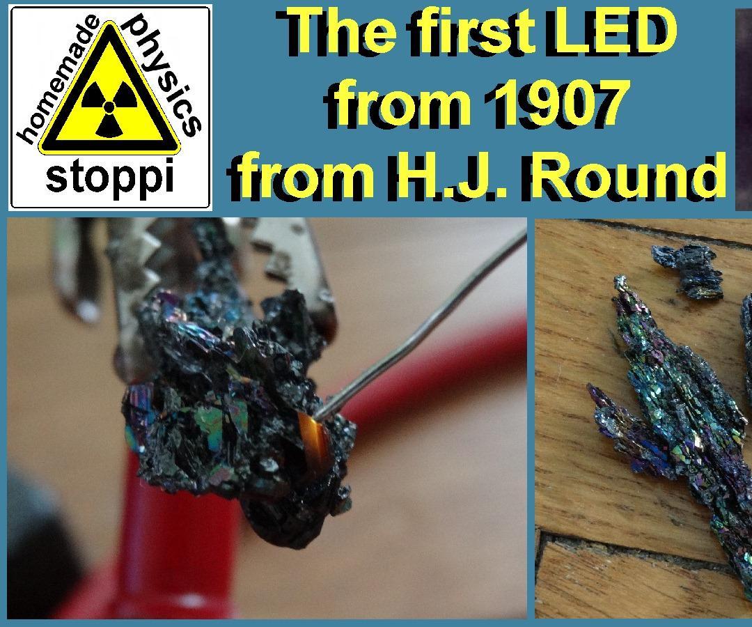 Make the first LED from 1907 - H.J. Round