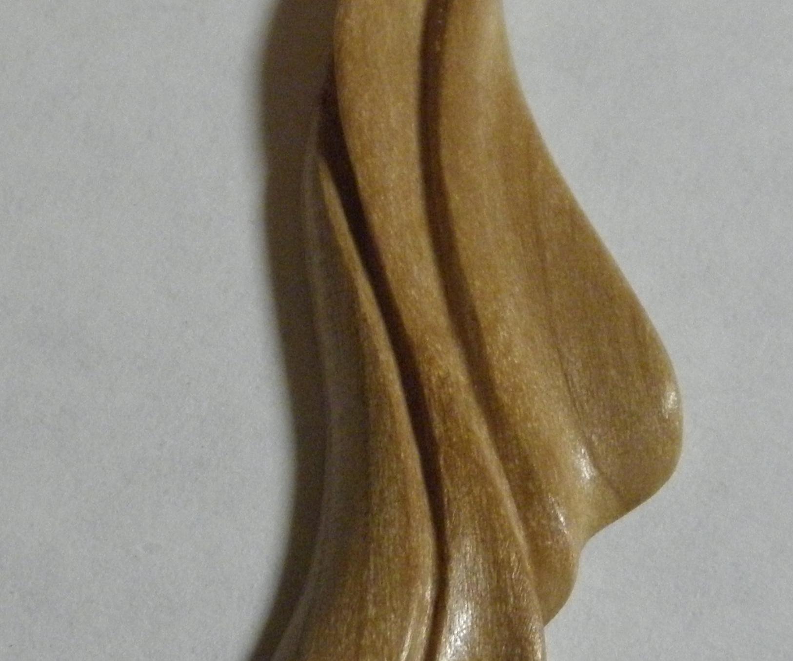 Elegantly Carved Reclaimed Wood Pendant