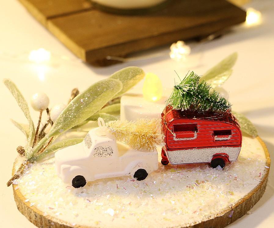 DIY Wood Slice Winter Scenery Décor