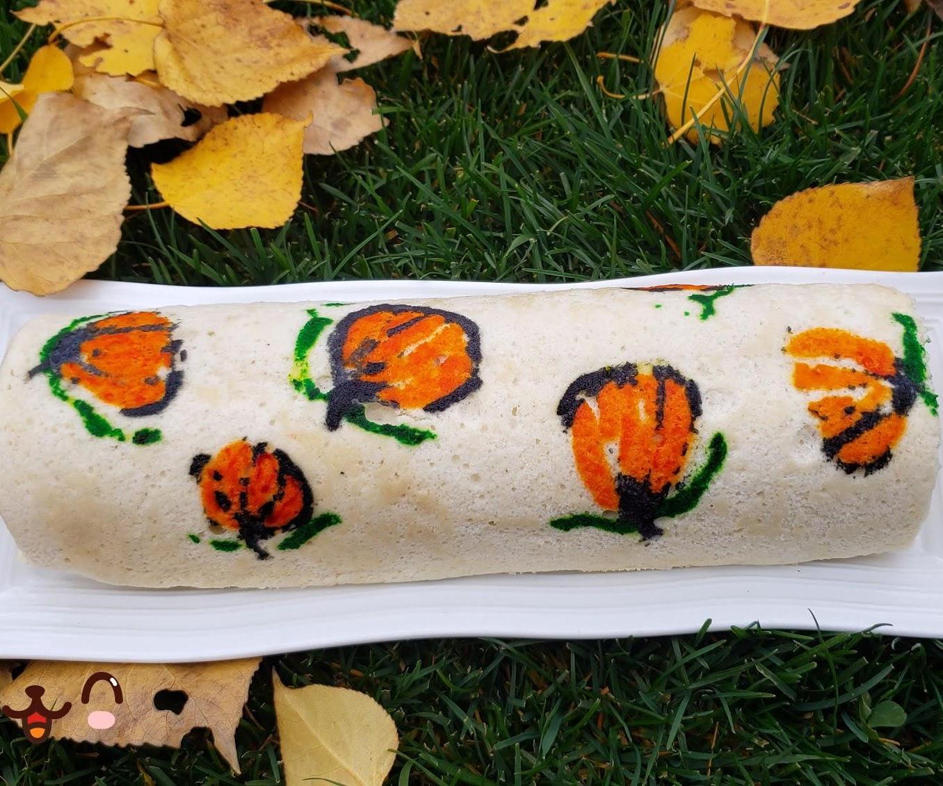 Pumpkin Swiss Roll (Japanese Cake Roll)