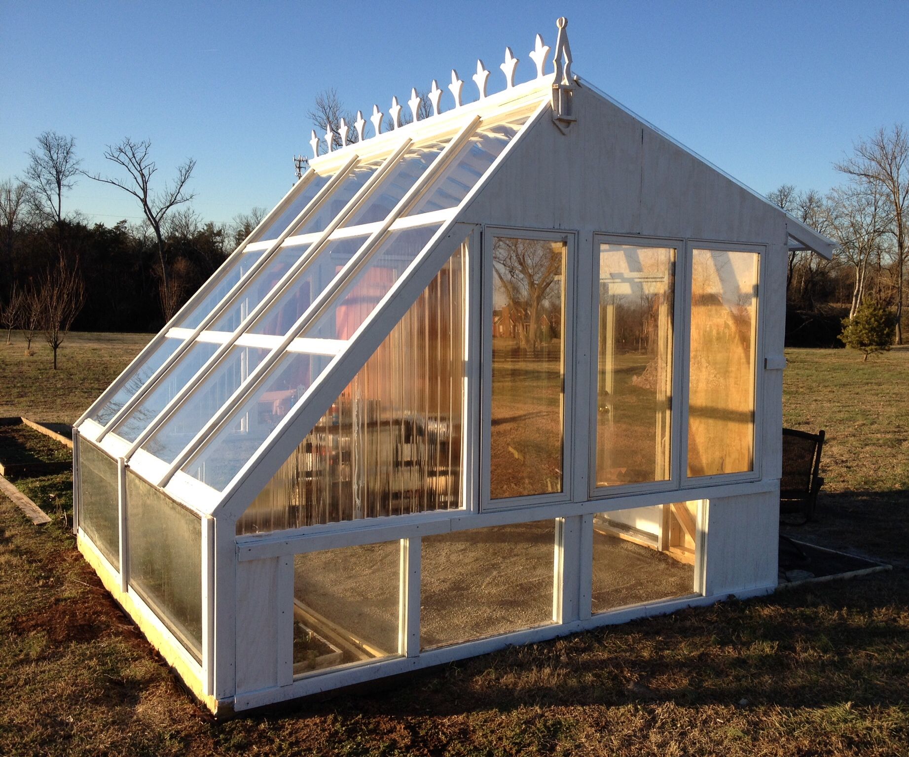 Backyard Greenhouse From Reclaimed Windows