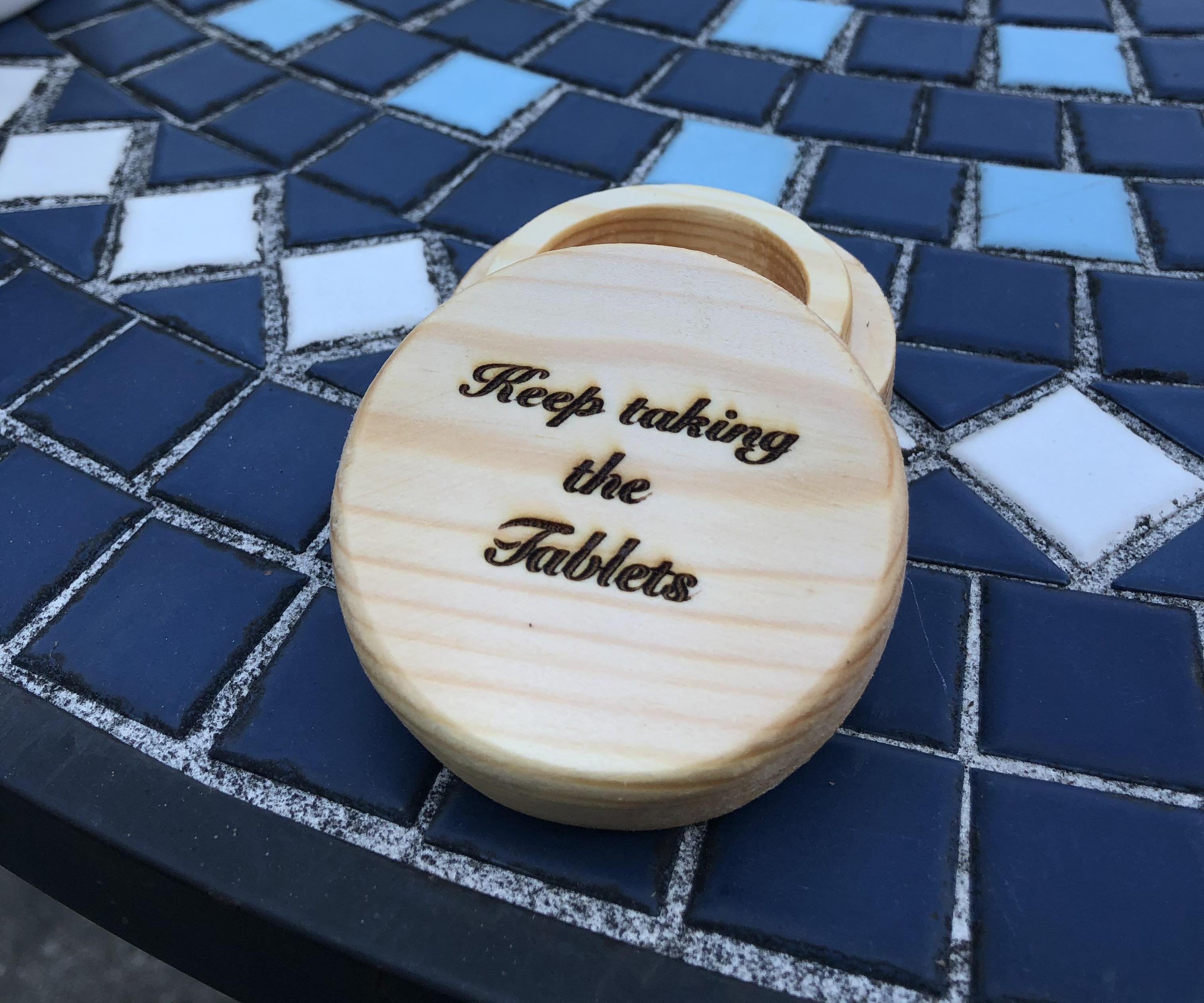 Pill Box With Vetric Cut2D 