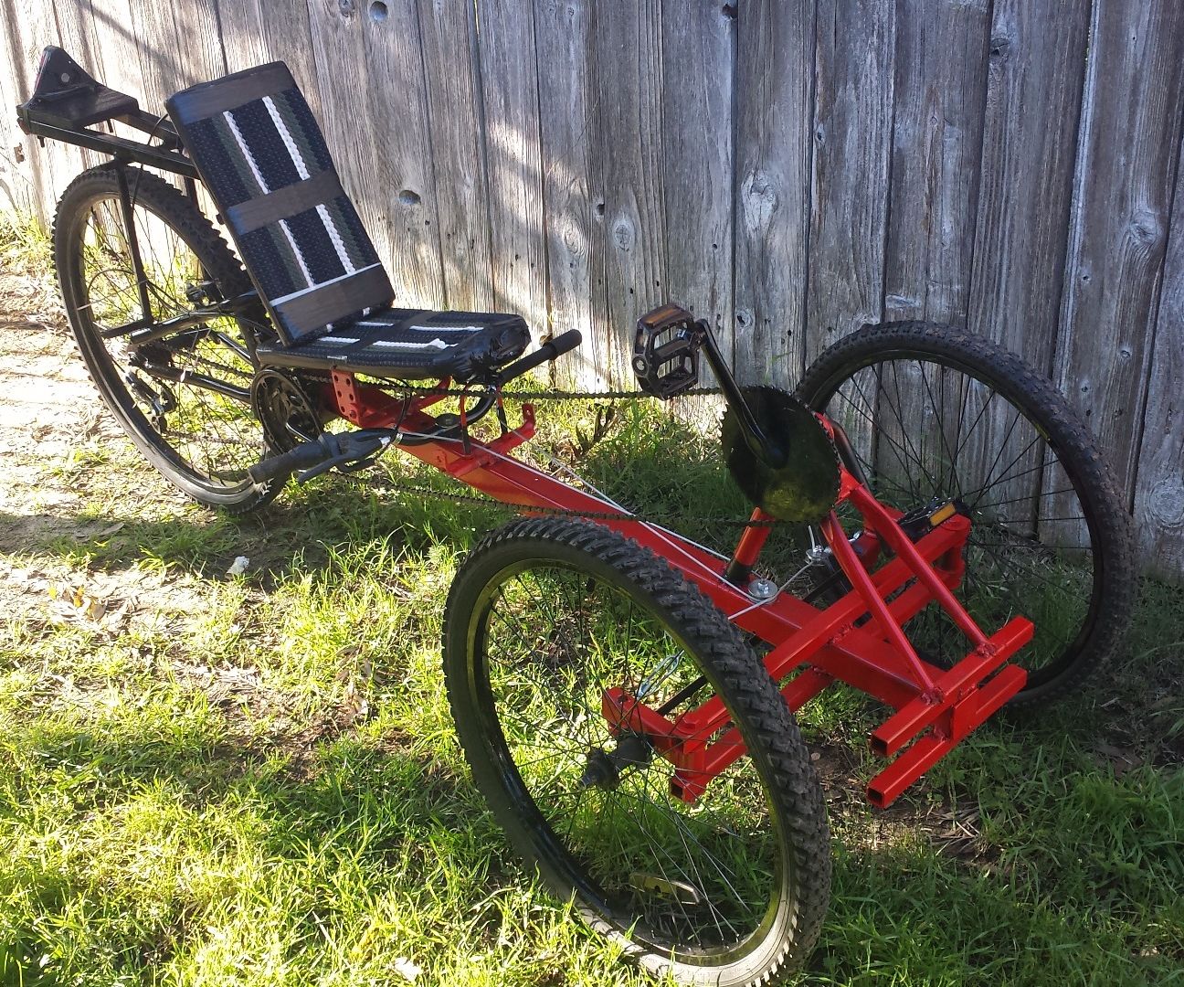 Recumbent Trike From Old Parts **Now Electric**
