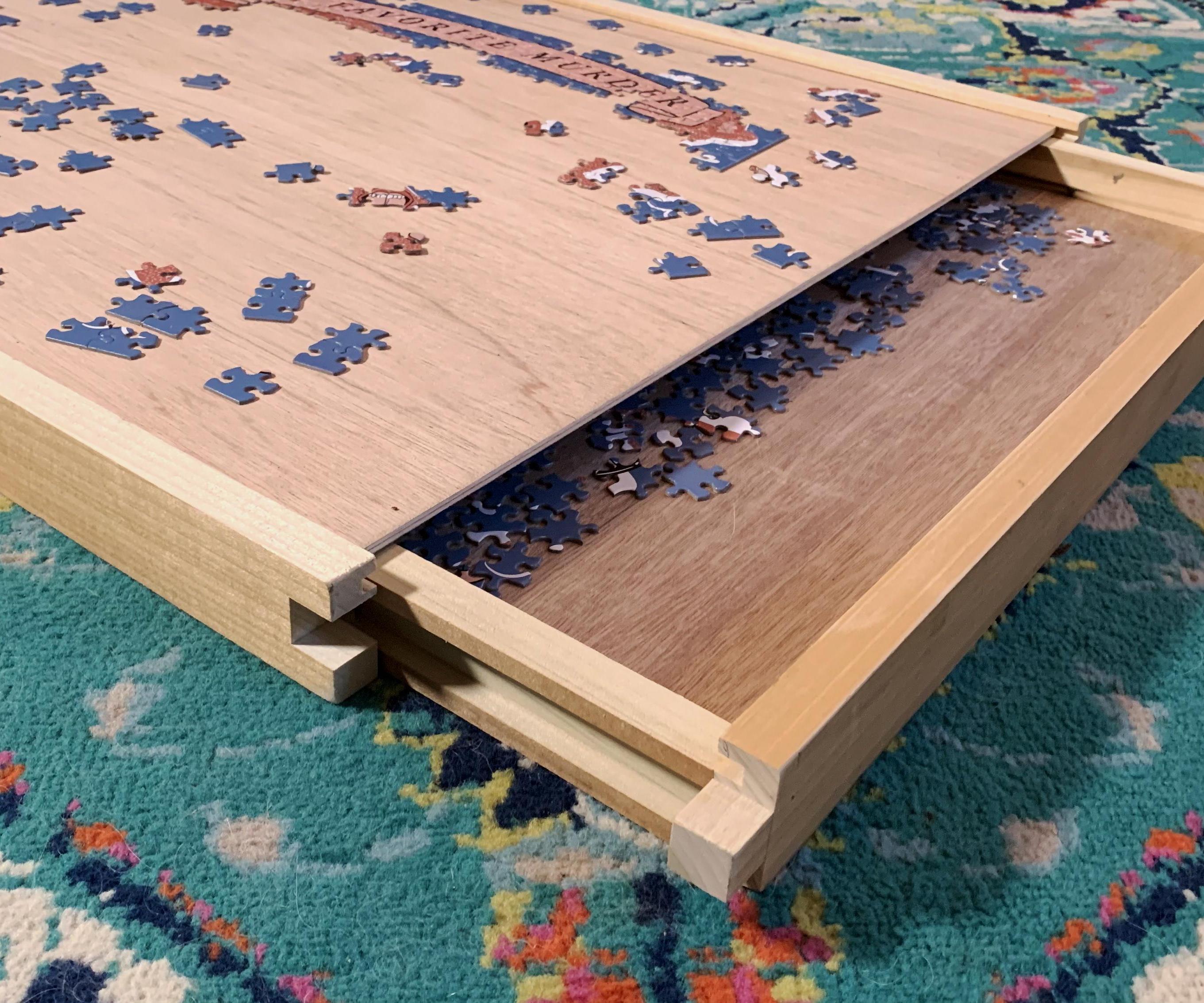 Wooden Puzzle Tray With Storage