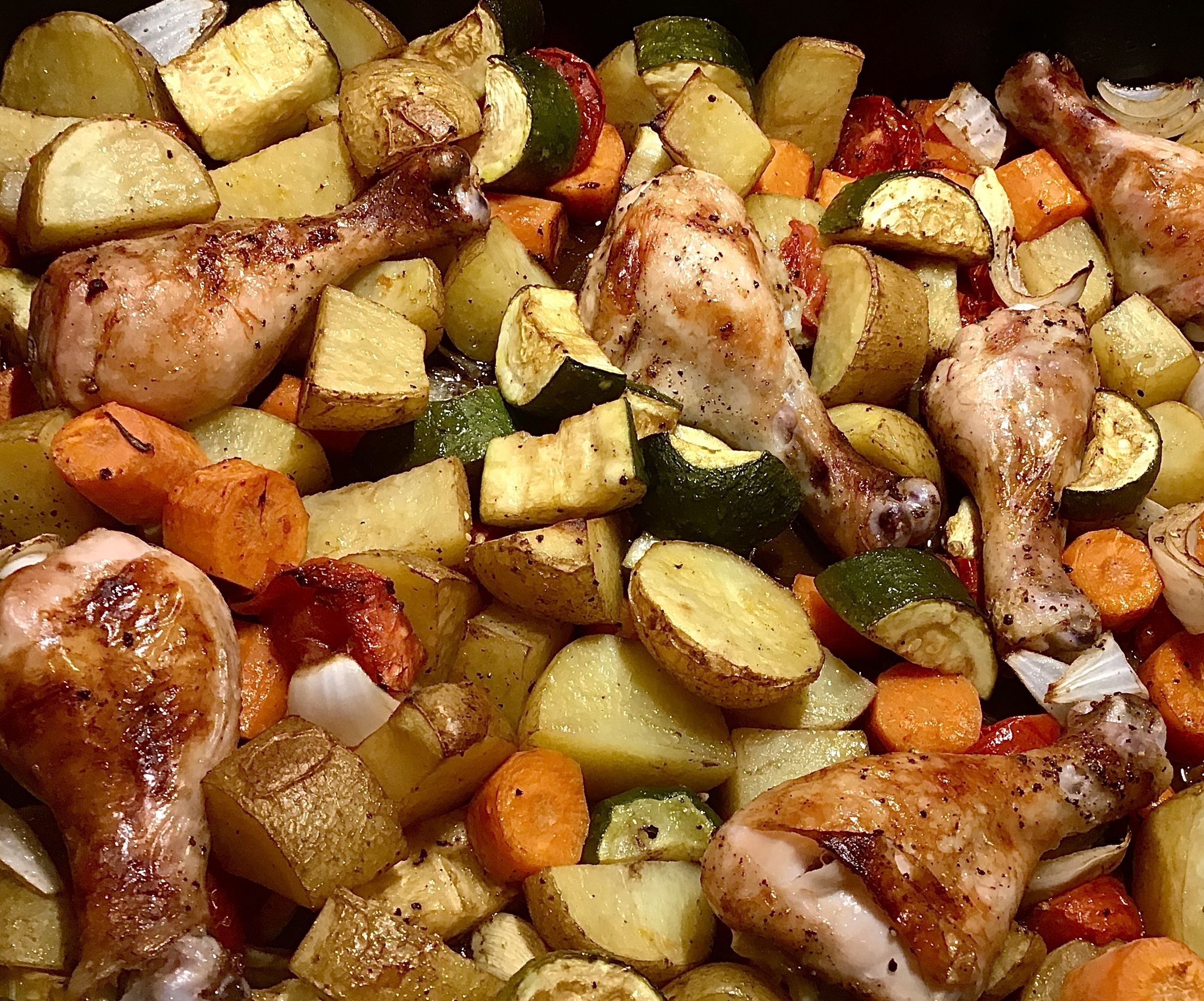 Balsamic Chicken and Vegetables One Pan Meal