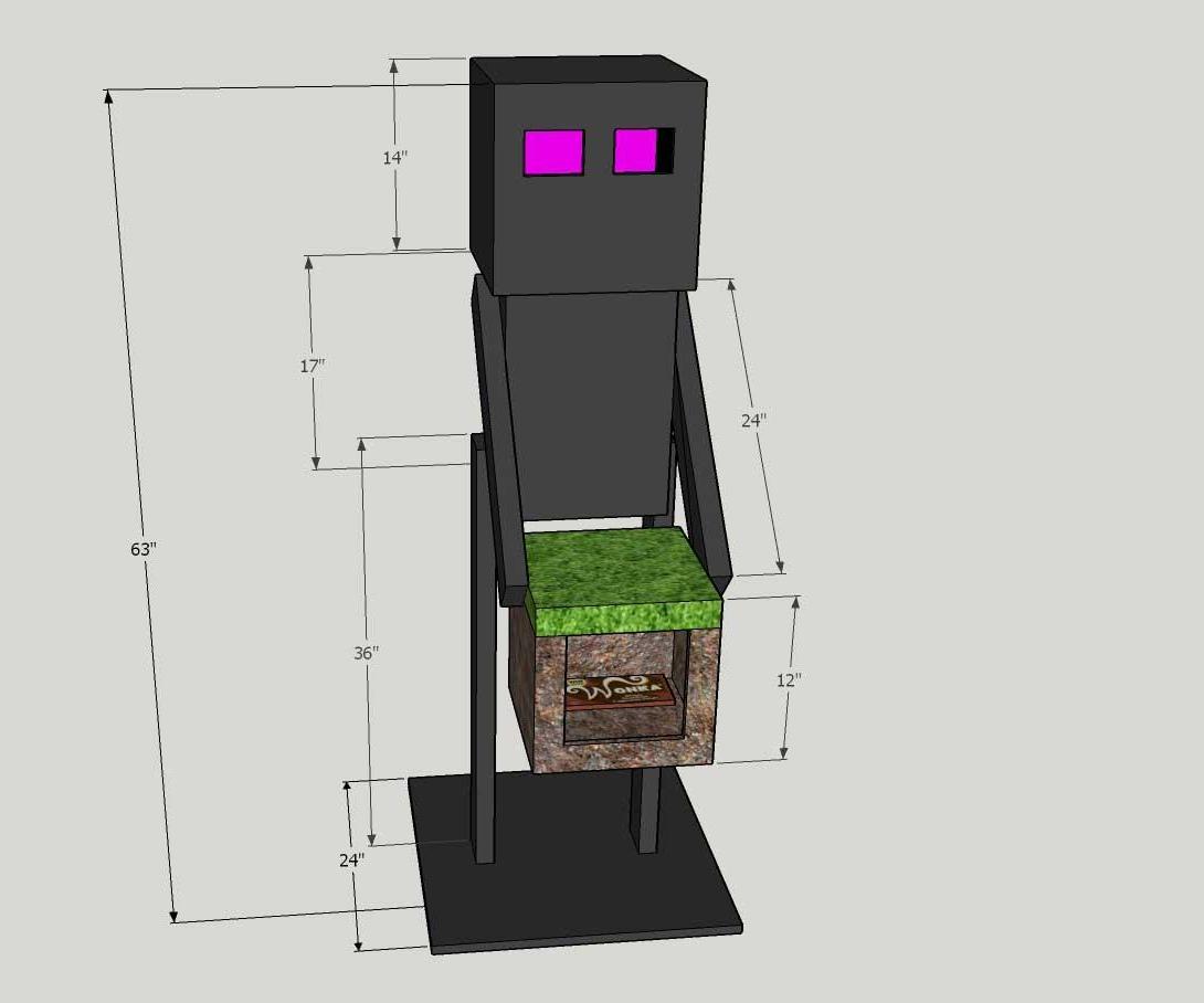 MINECRAFT ENDERMAN HALLOWEEN CANDY DISPENSER