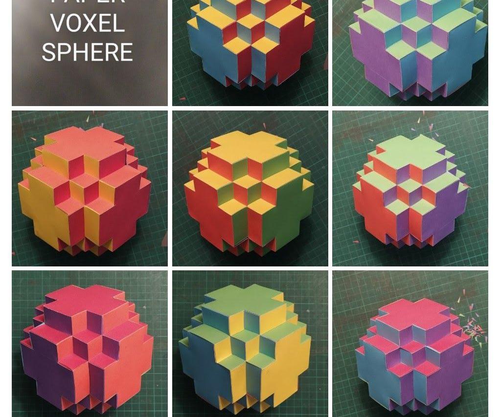 Paper Voxel Sphere