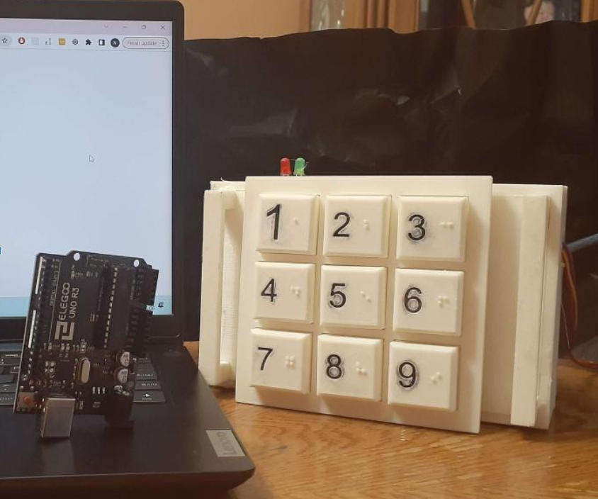 High Contrast Braille Keypad With Indicator Lights