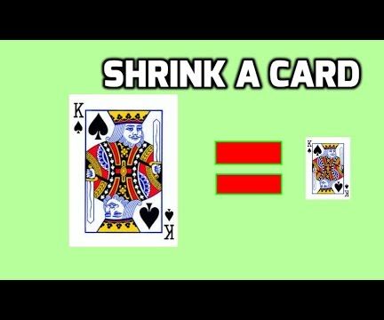 How to Shrink a Playing Card. Magic Tricks Revealed