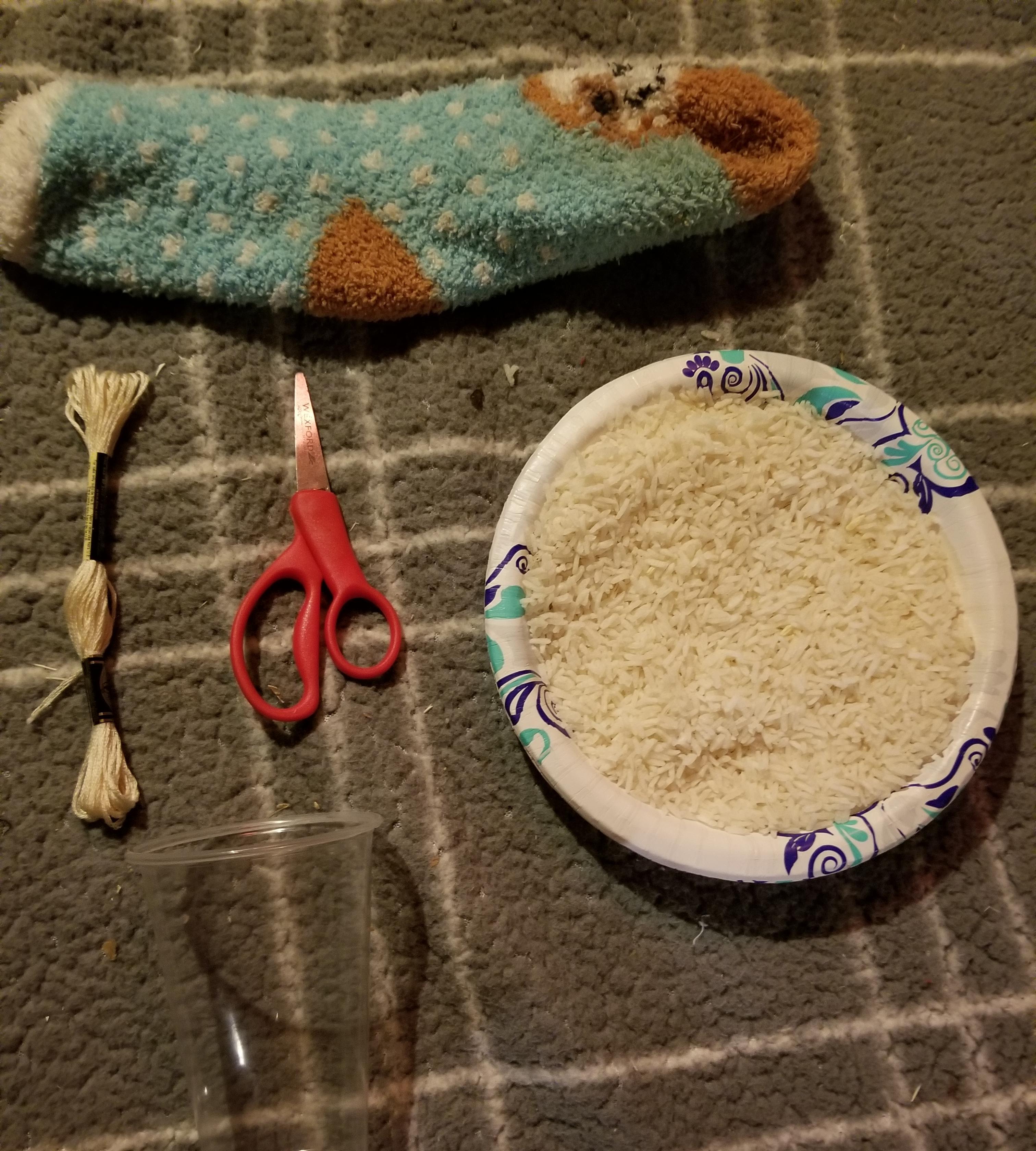 Diy Hand Sew 5 Minute Sock Heat Pad .