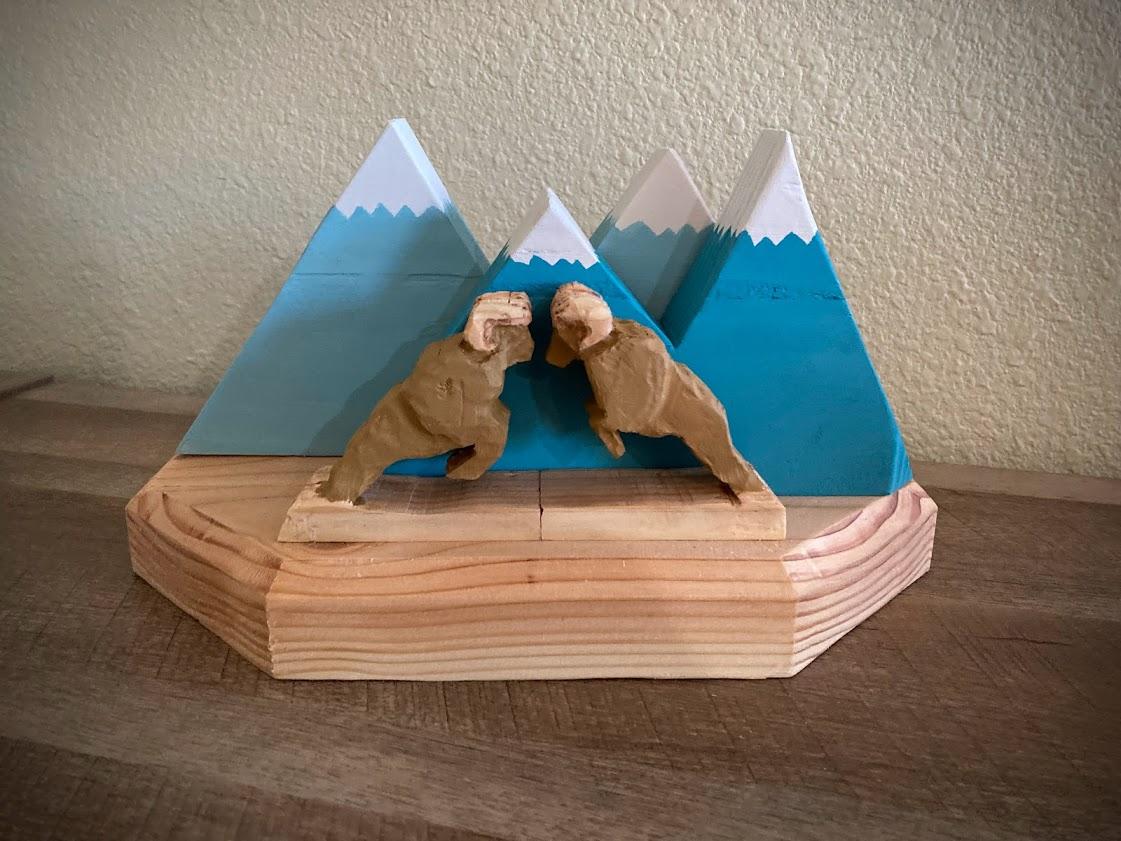 3D Mountain Scene From 2x4