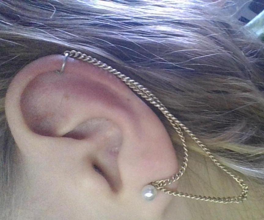 Double Chain Ear Cuff