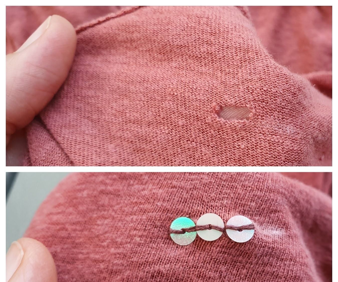 Torn T-Shirt Rainbow Repair