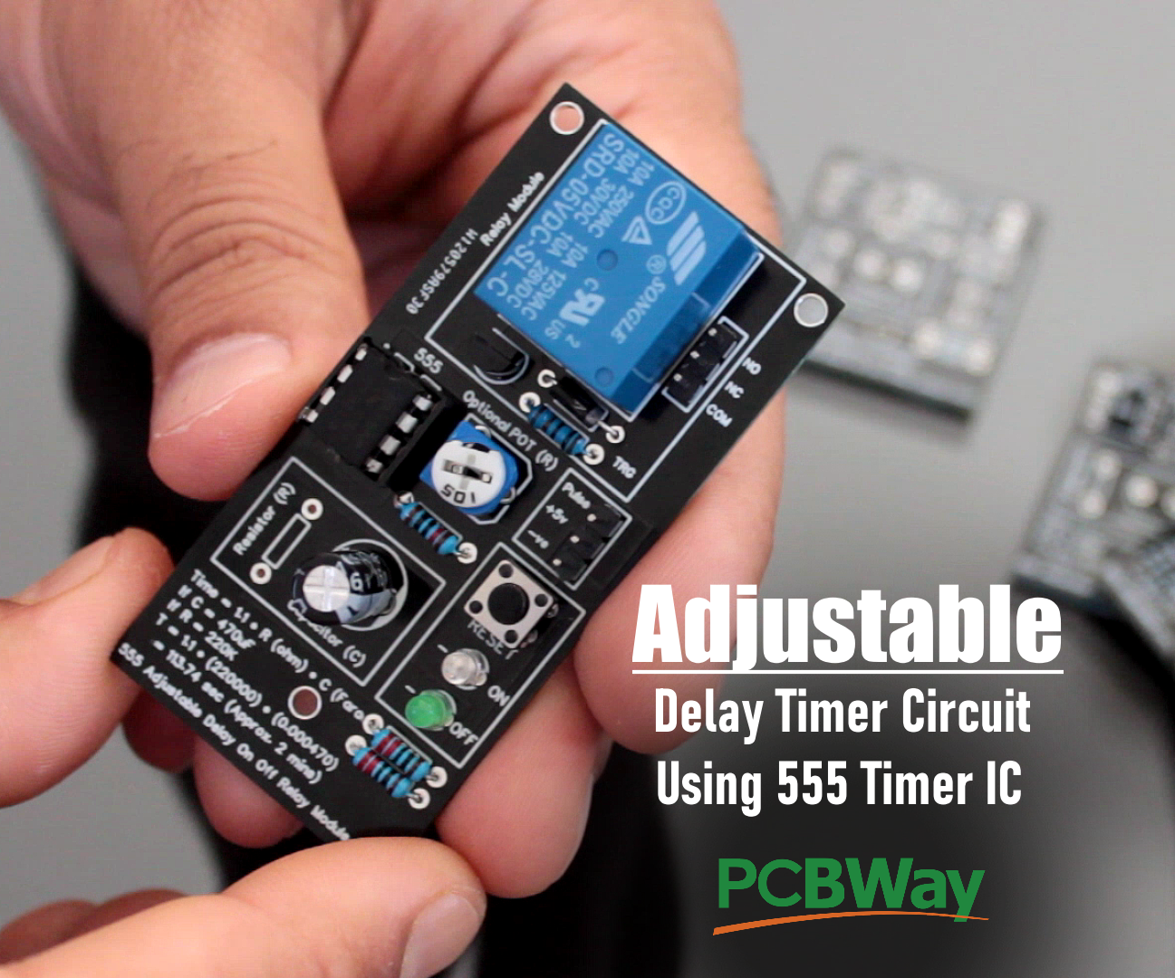 555 Adjustable Delay on Off Timer Circuit