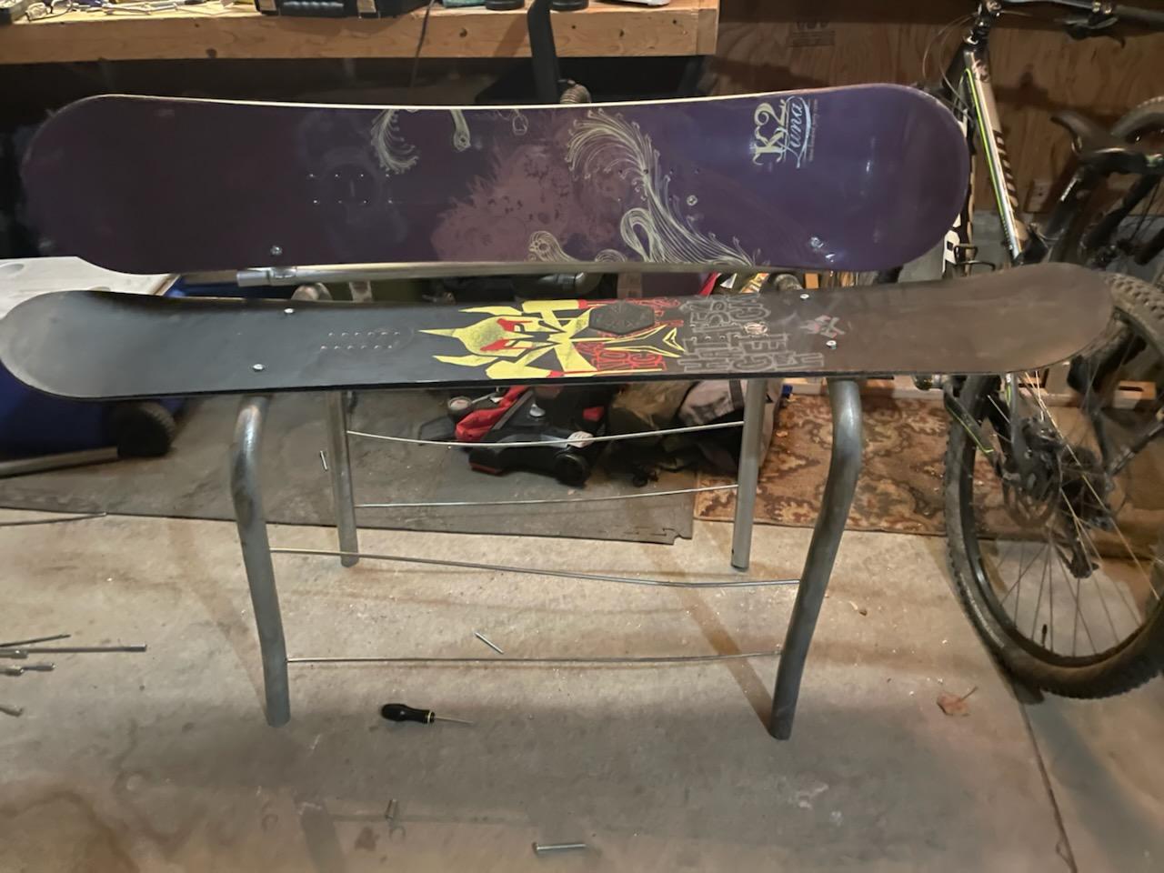 Recycled Snowboard Bench