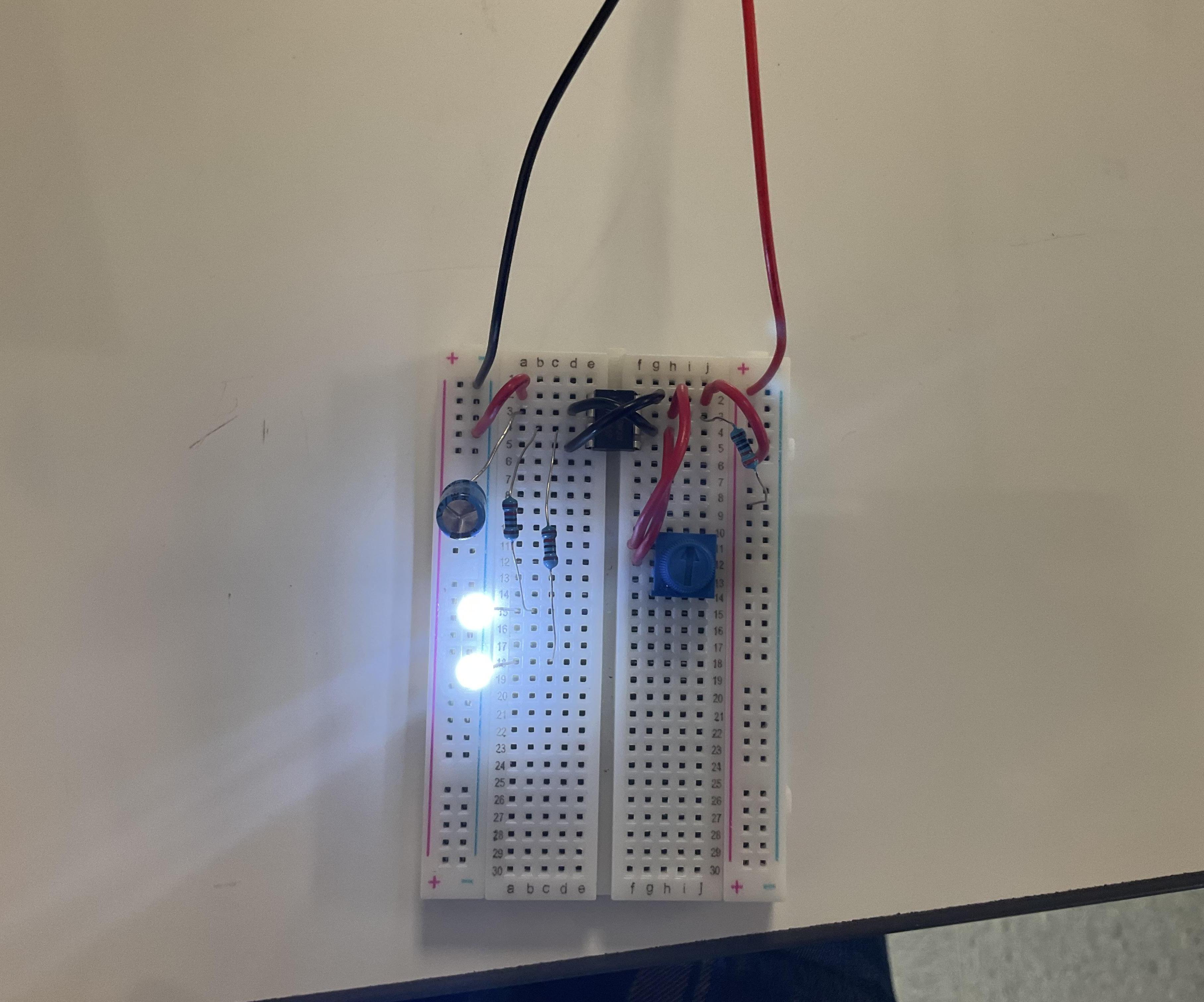 Blinking Led Light(with Potentiometer to Adjust Blink Rate)