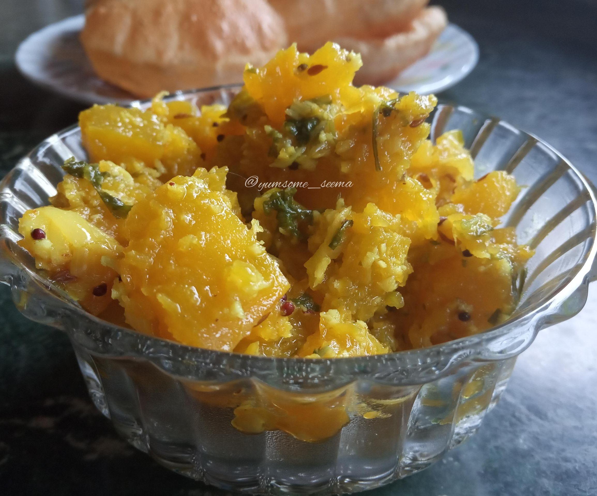 Savoury Pumpkin Bhaaji 