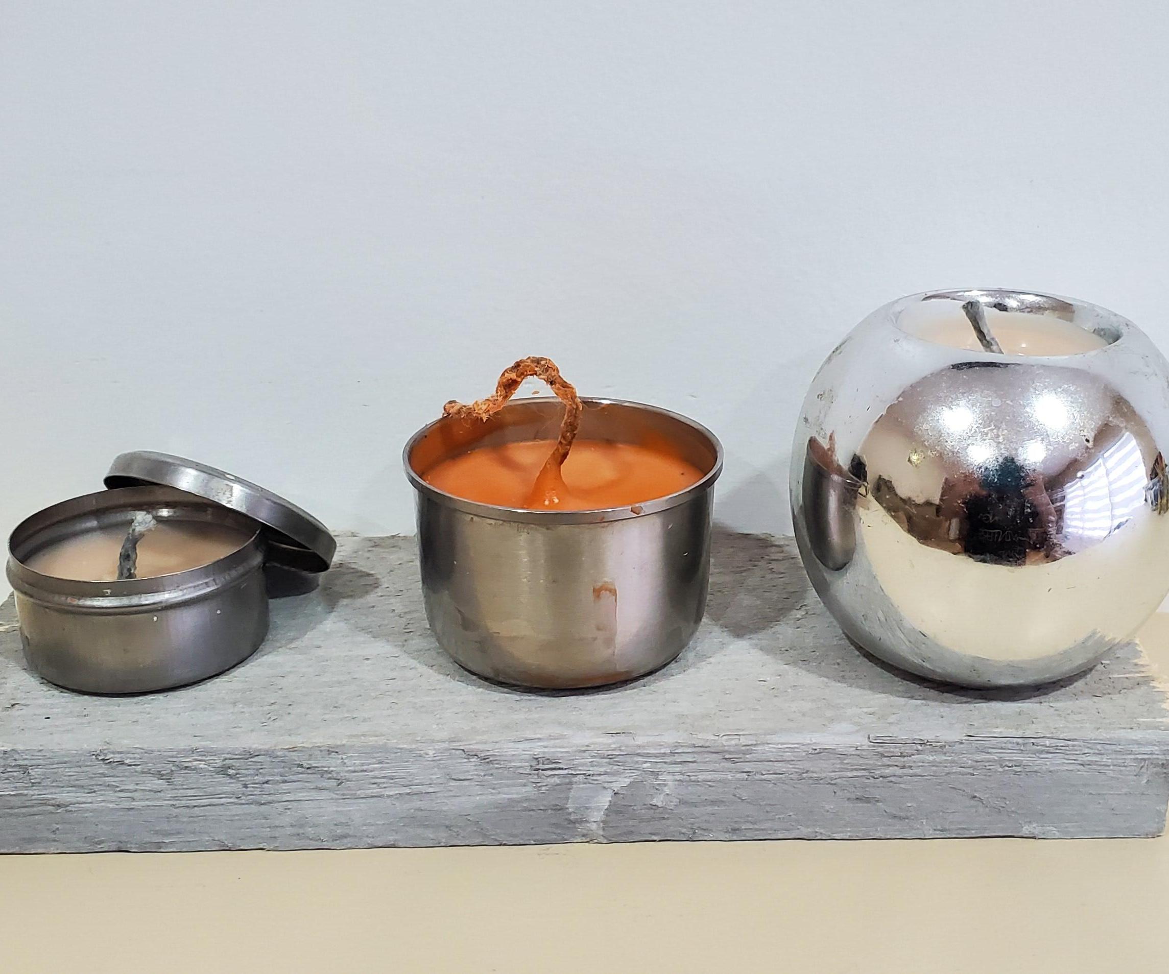 Winter Candles From Candle Scraps