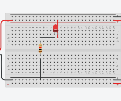 Basic-Led on Bread Board