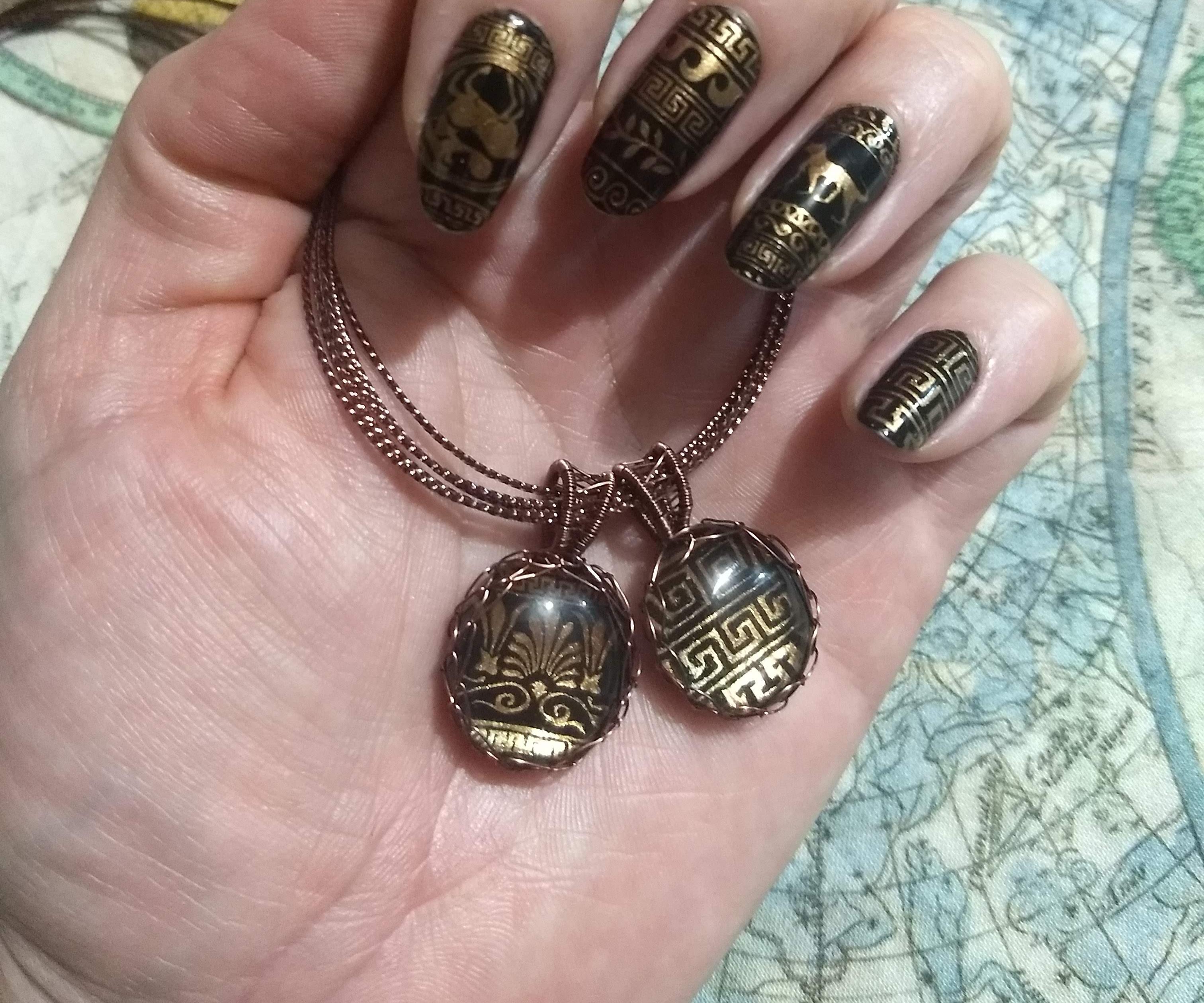 Making Glass Cabochons From Nail Stamping Supplies