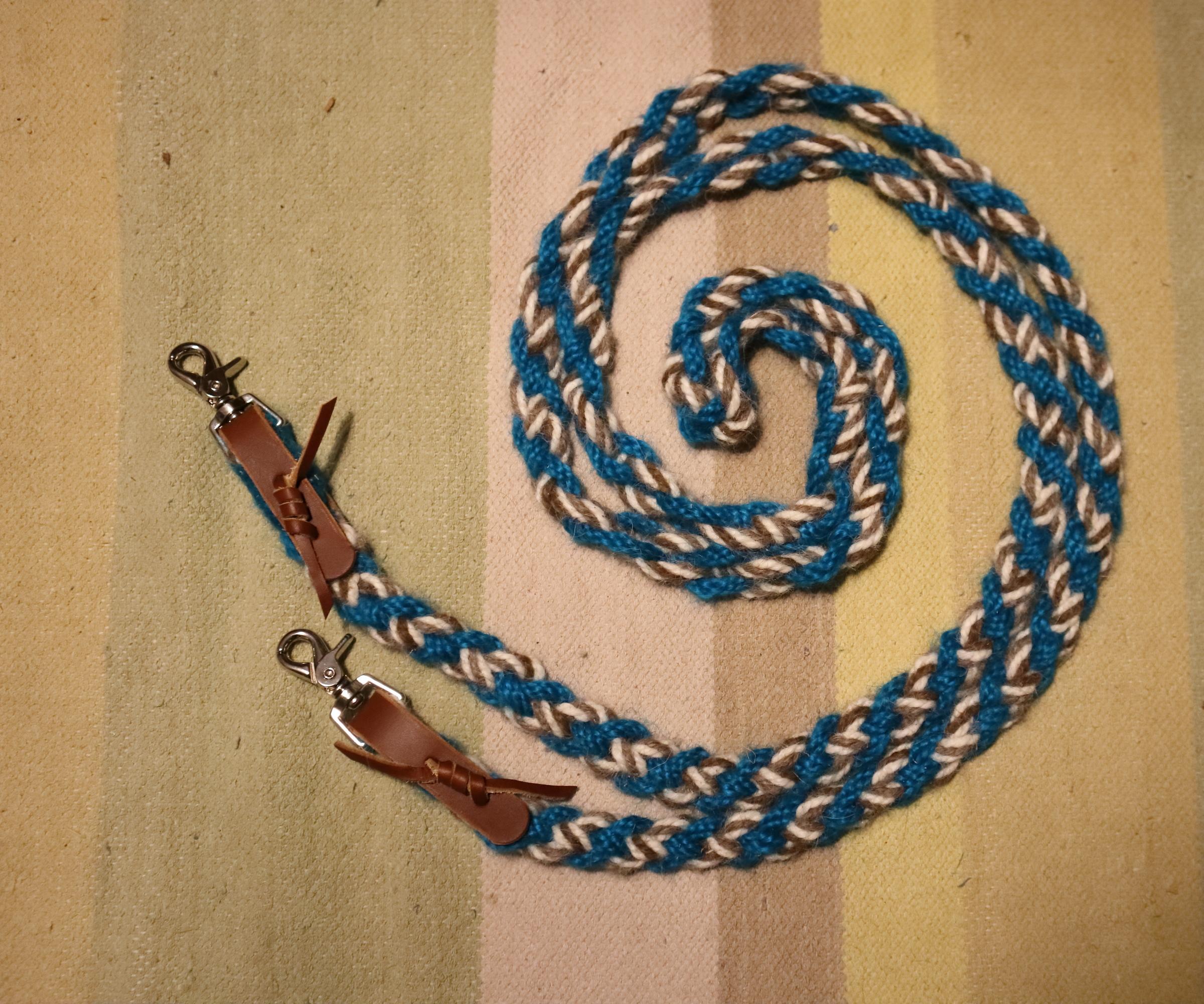 Four Strand Flat Braid Mohair Reins