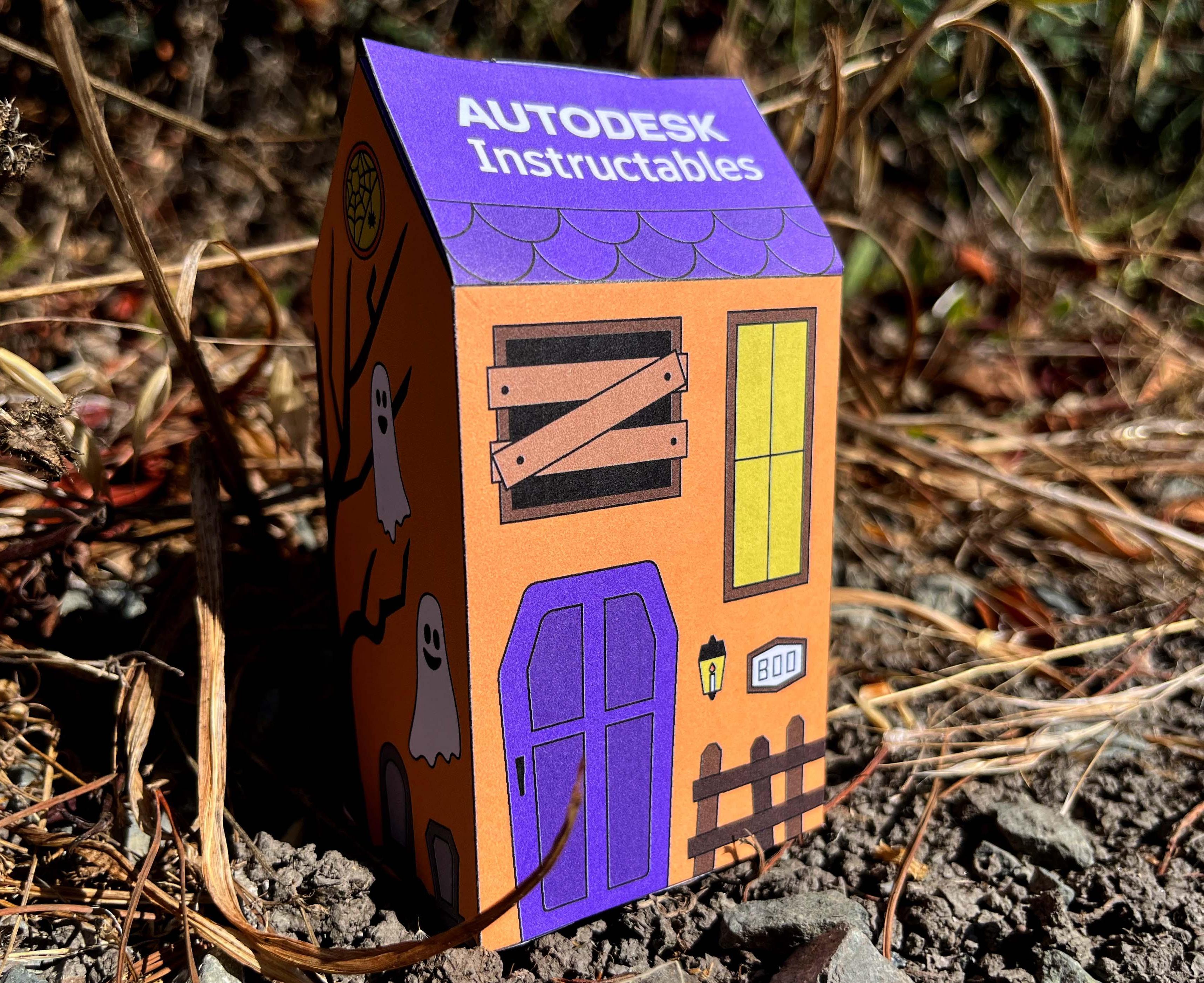 Free Halloween Haunted House Papercraft