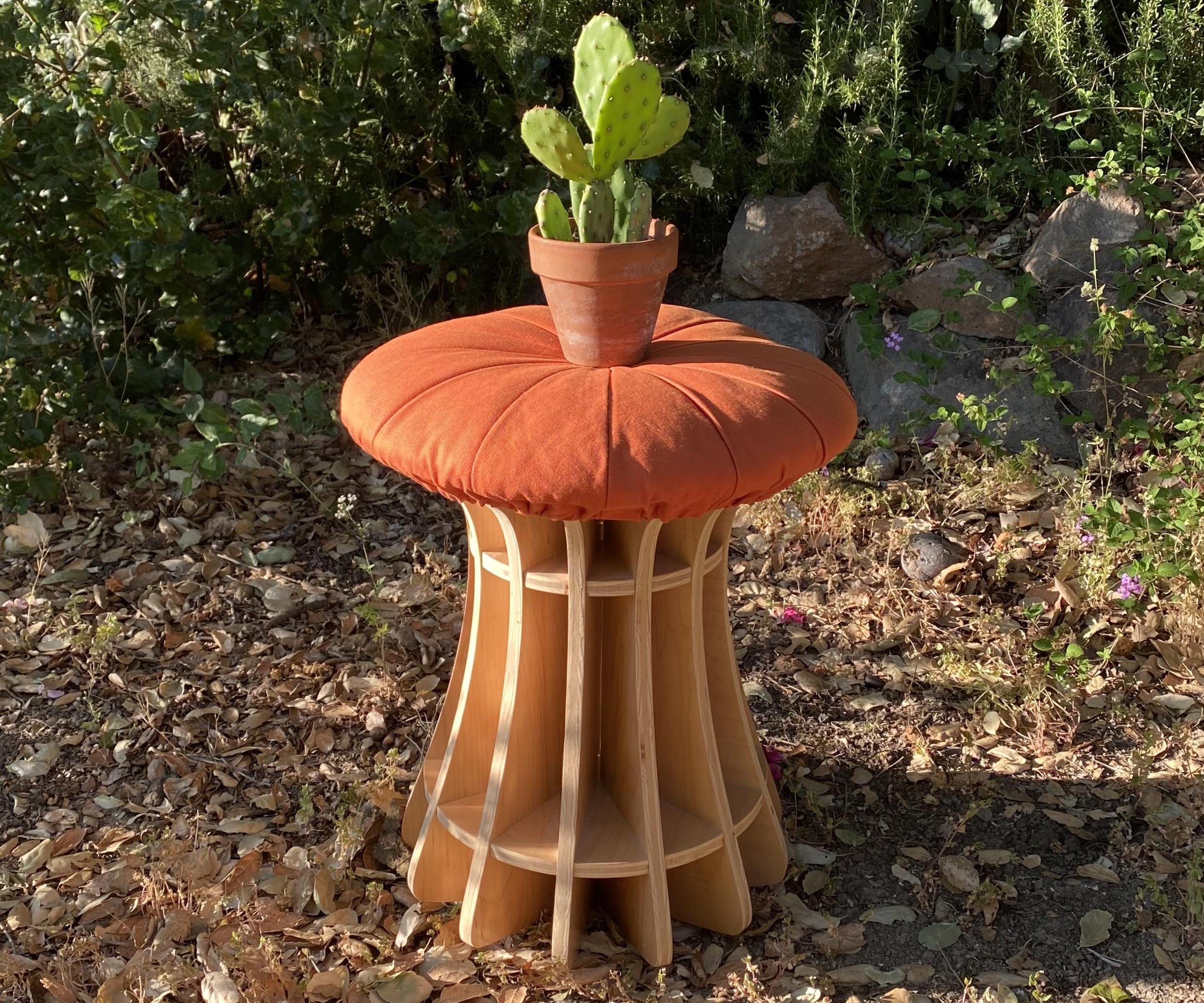 Toadstool: Mushroom-Inspired Rocking Stool