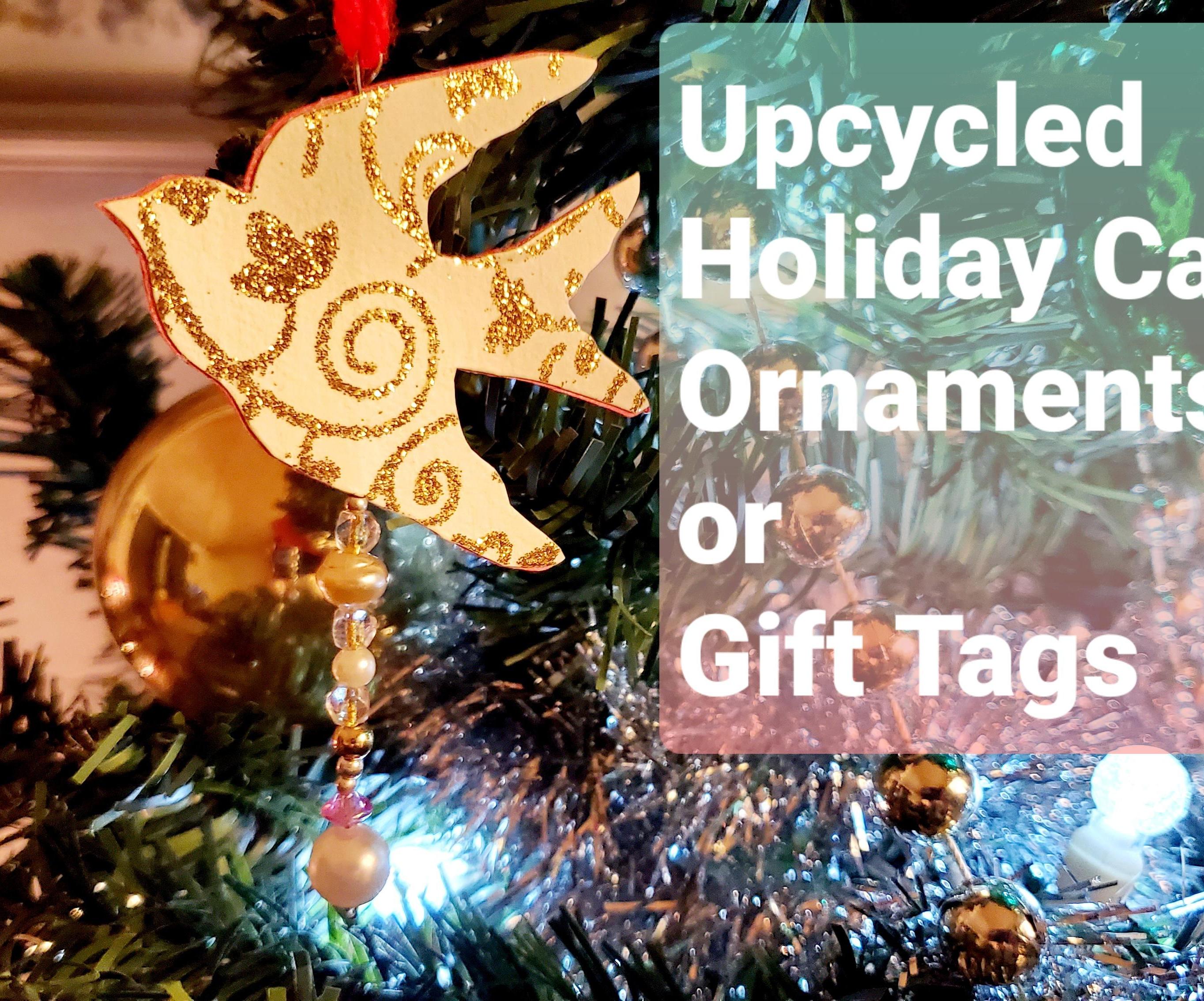 Upcycled Holiday Cards to Make Ornaments or Gift Tags