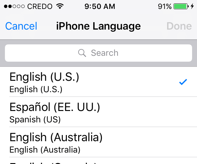 How to change the language on an iPhone. (iOS10)