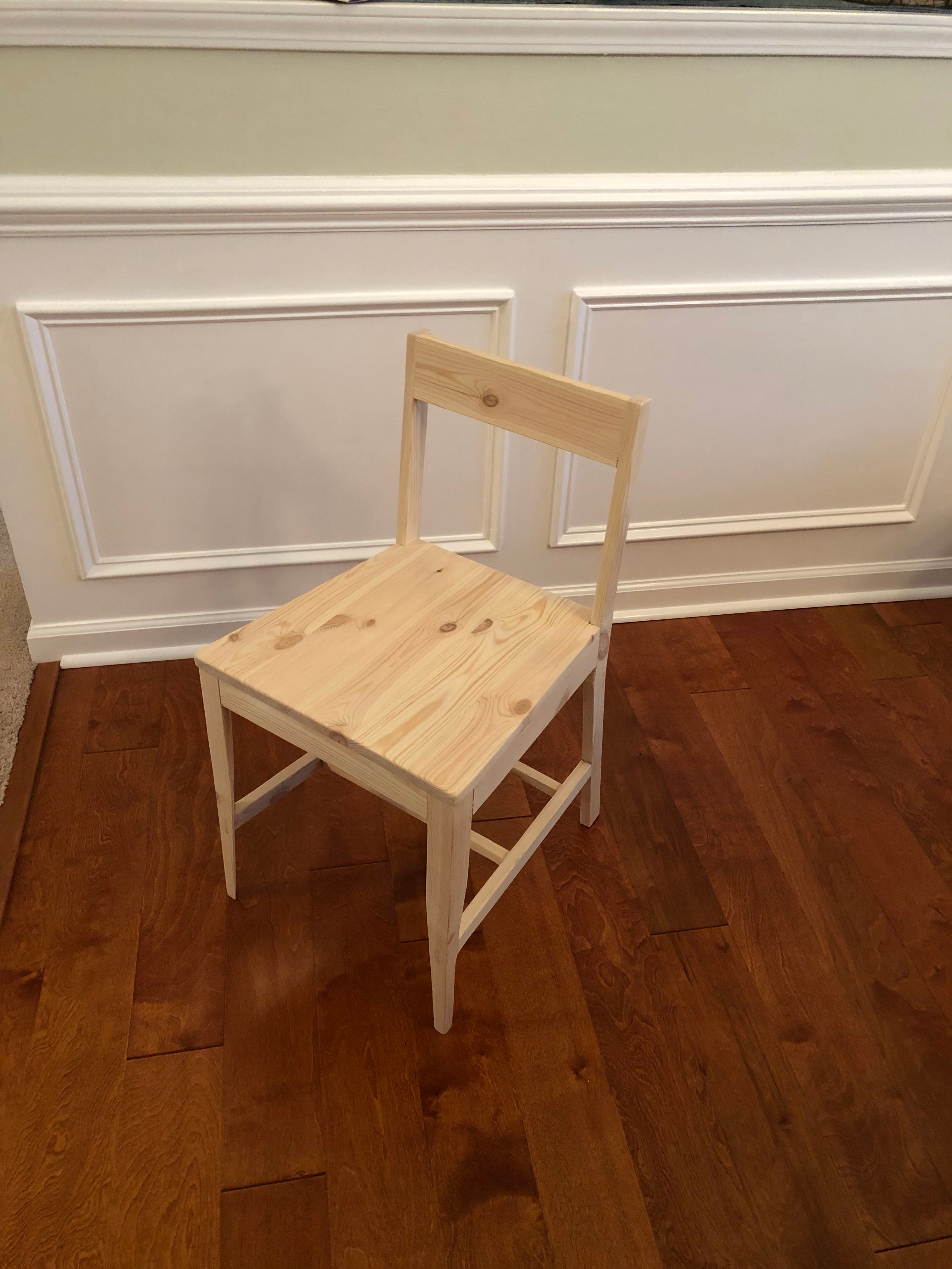 One Board Vanity Chair (from 8 Foot 2x4)