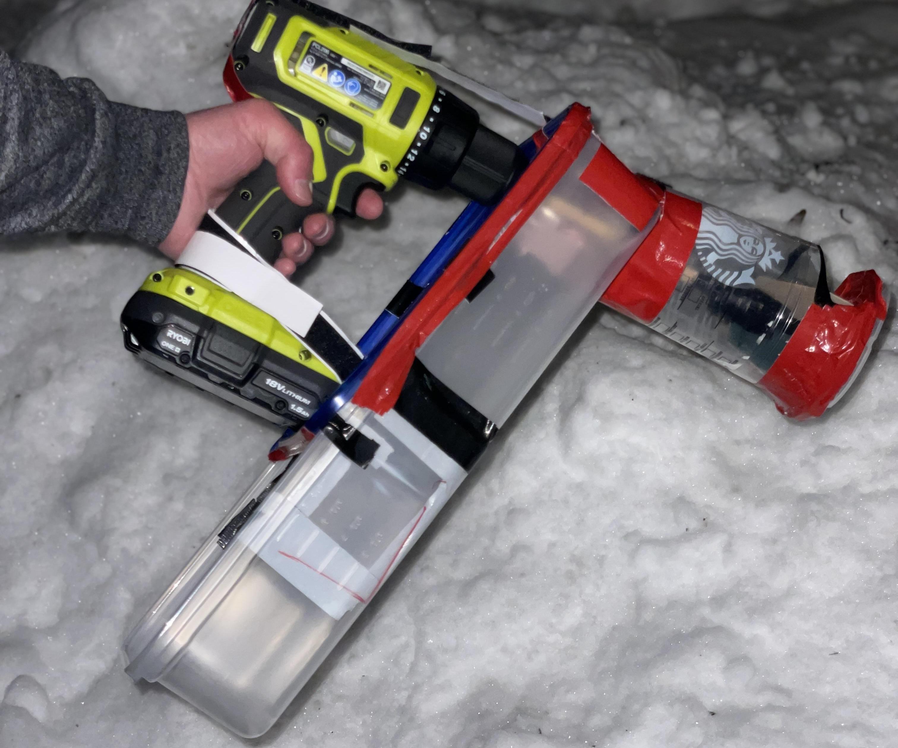 How to Make a DIY Drill Powered Salt Spreader!